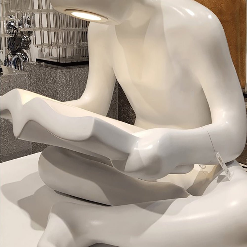 Aulten Reader Sculpture Table Lamp-Neutral Decor