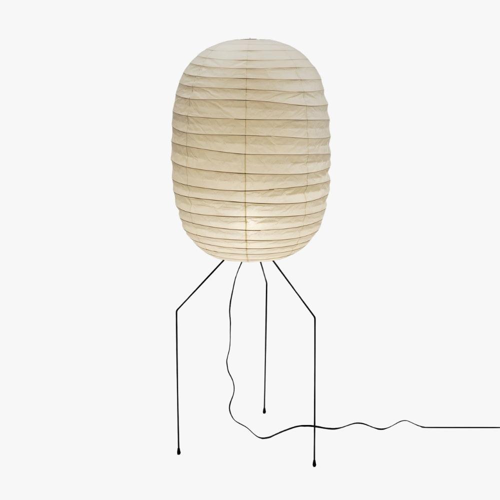 Barbara Vintage Rice Paper Floor Lamp-Neutral Decor