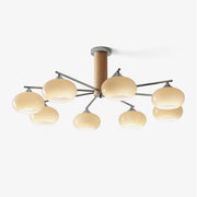 Srra Chandelier Persimmon Glass Mid-Century 8-Light-Neutral Decor