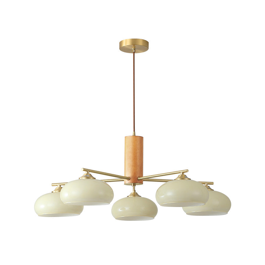 Nova Natural Persimmon Glass Chandelier-Neutral Decor