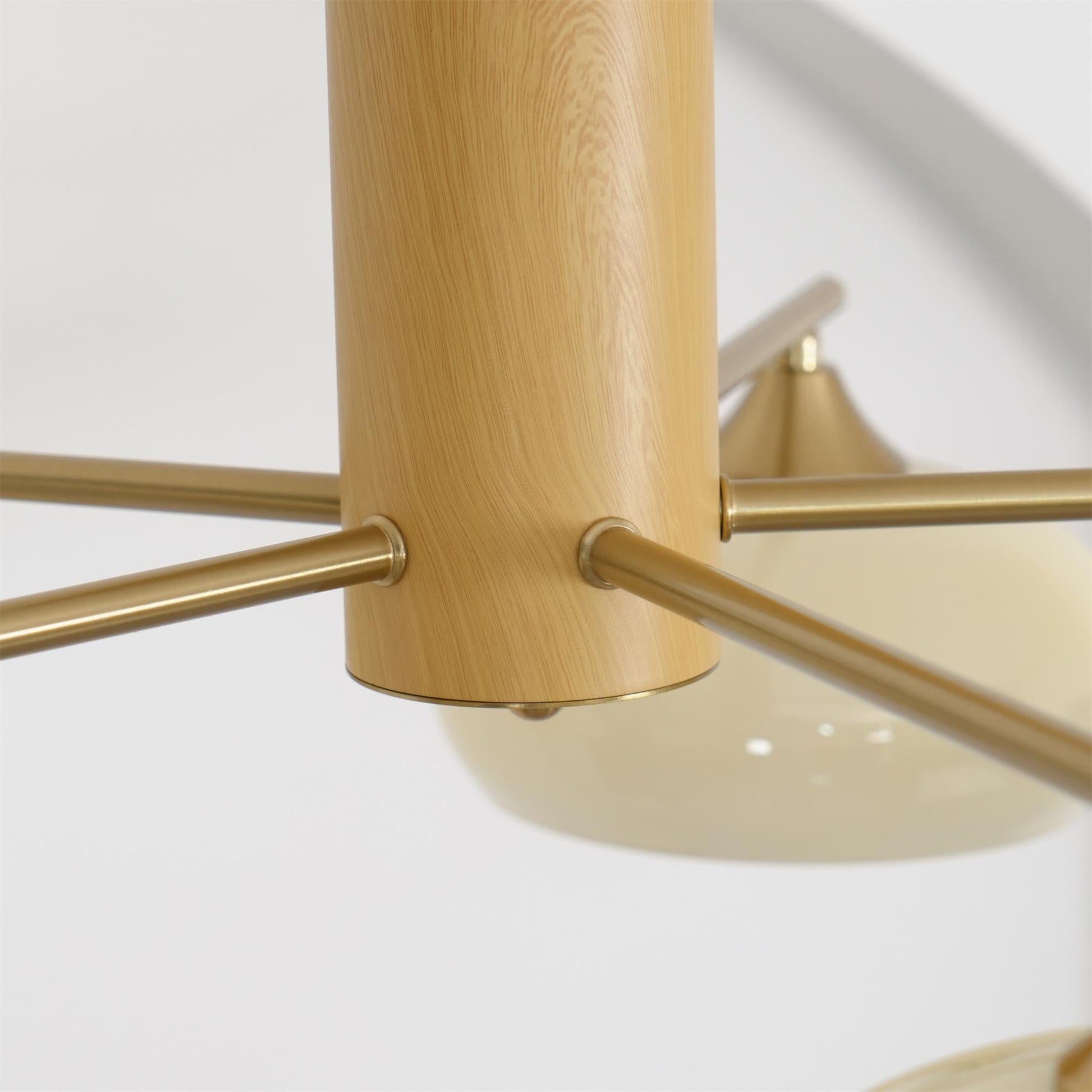 Nova Natural Persimmon Glass Chandelier-Neutral Decor