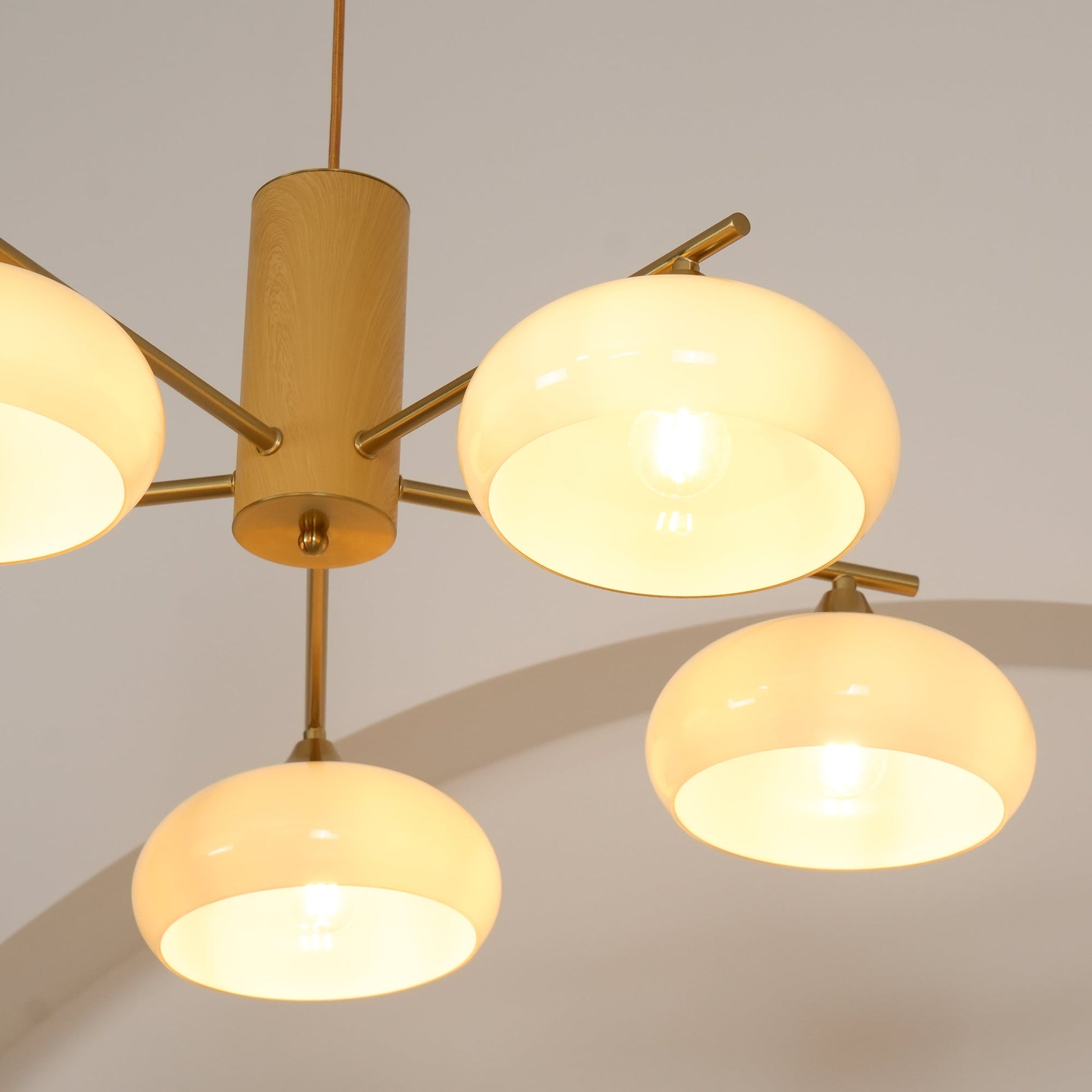 Nova Natural Persimmon Glass Chandelier-Neutral Decor