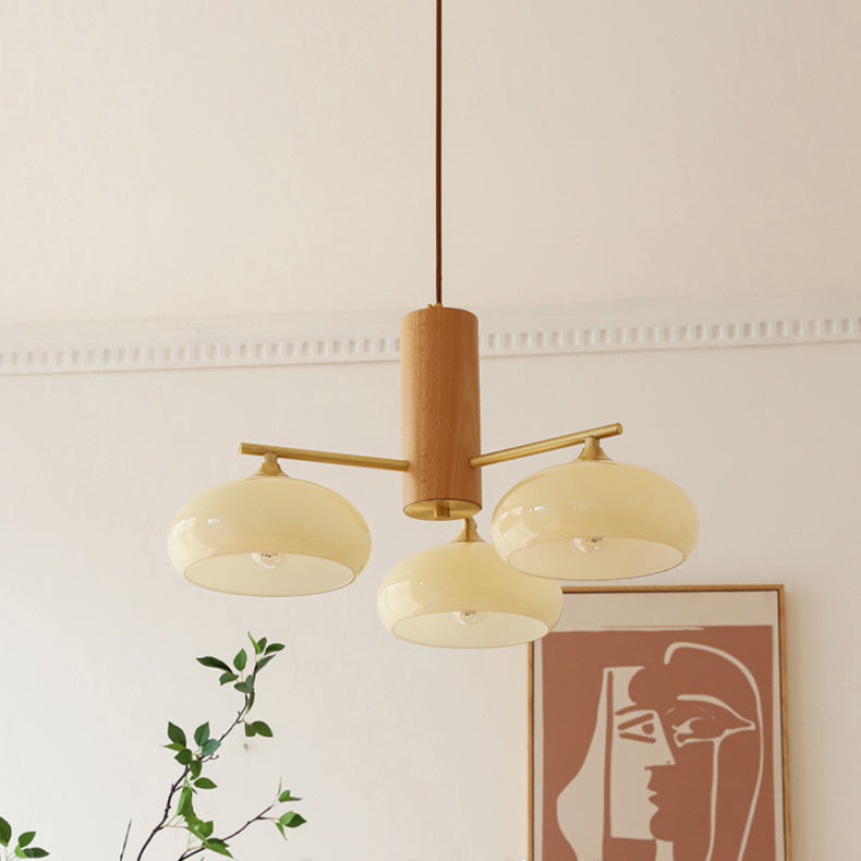 Nova Natural Persimmon Glass Chandelier-Neutral Decor