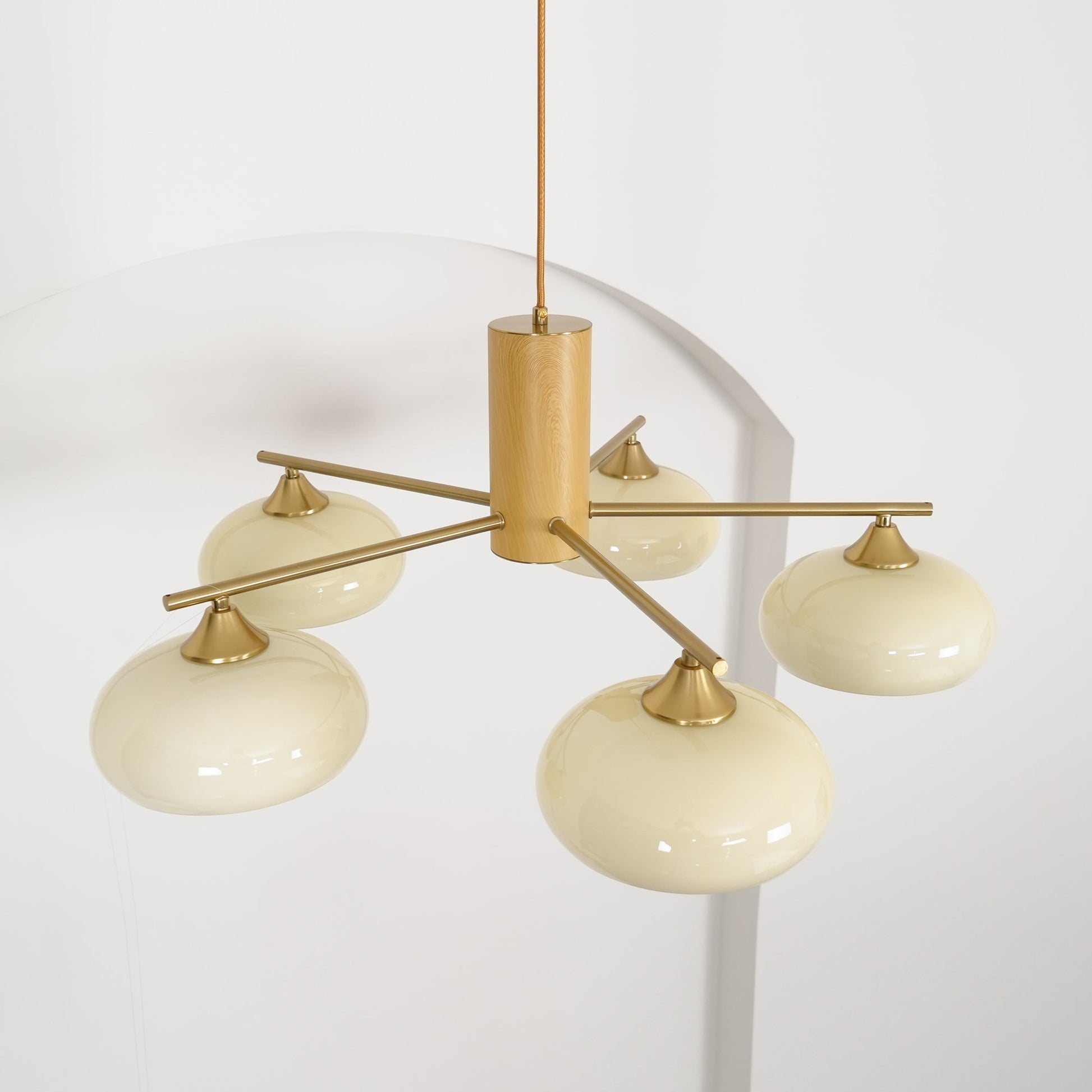 Nova Natural Persimmon Glass Chandelier-Neutral Decor