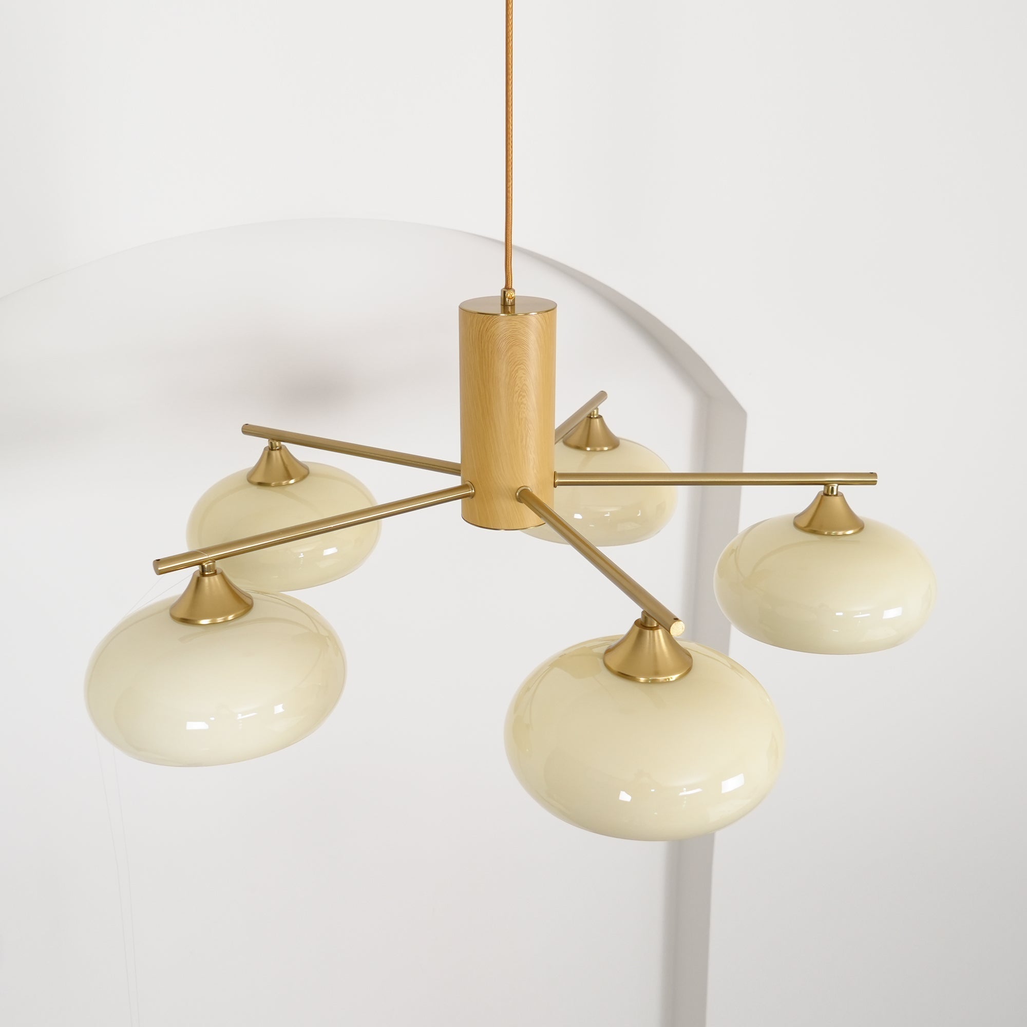 Nova Natural Persimmon Glass Chandelier-Neutral Decor