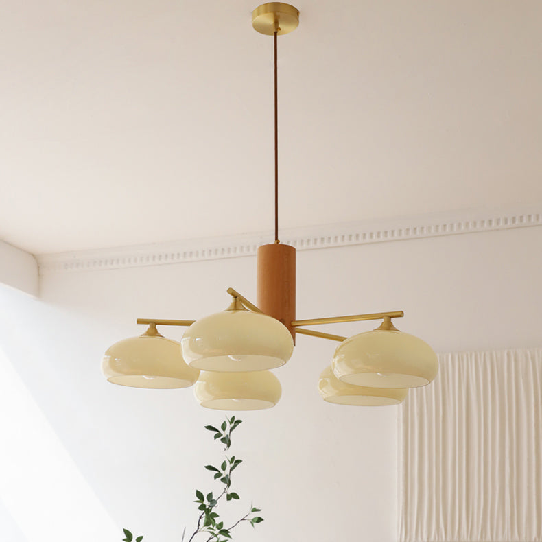 Nova Natural Persimmon Glass Chandelier-Neutral Decor