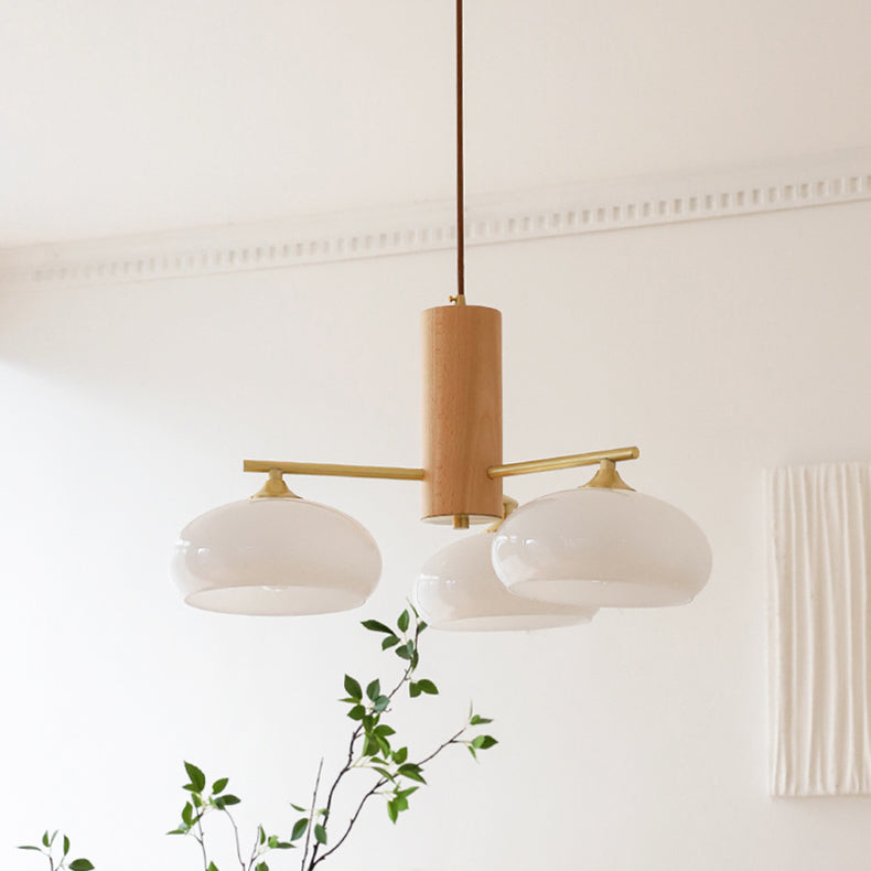 Nova Natural Persimmon Glass Chandelier-Neutral Decor