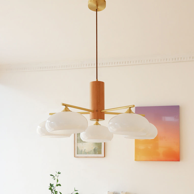 Nova Natural Persimmon Glass Chandelier-Neutral Decor