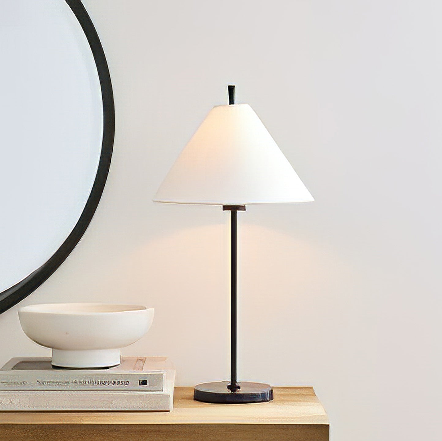 Liora Elegant Cone Table Lamp-Neutral Decor