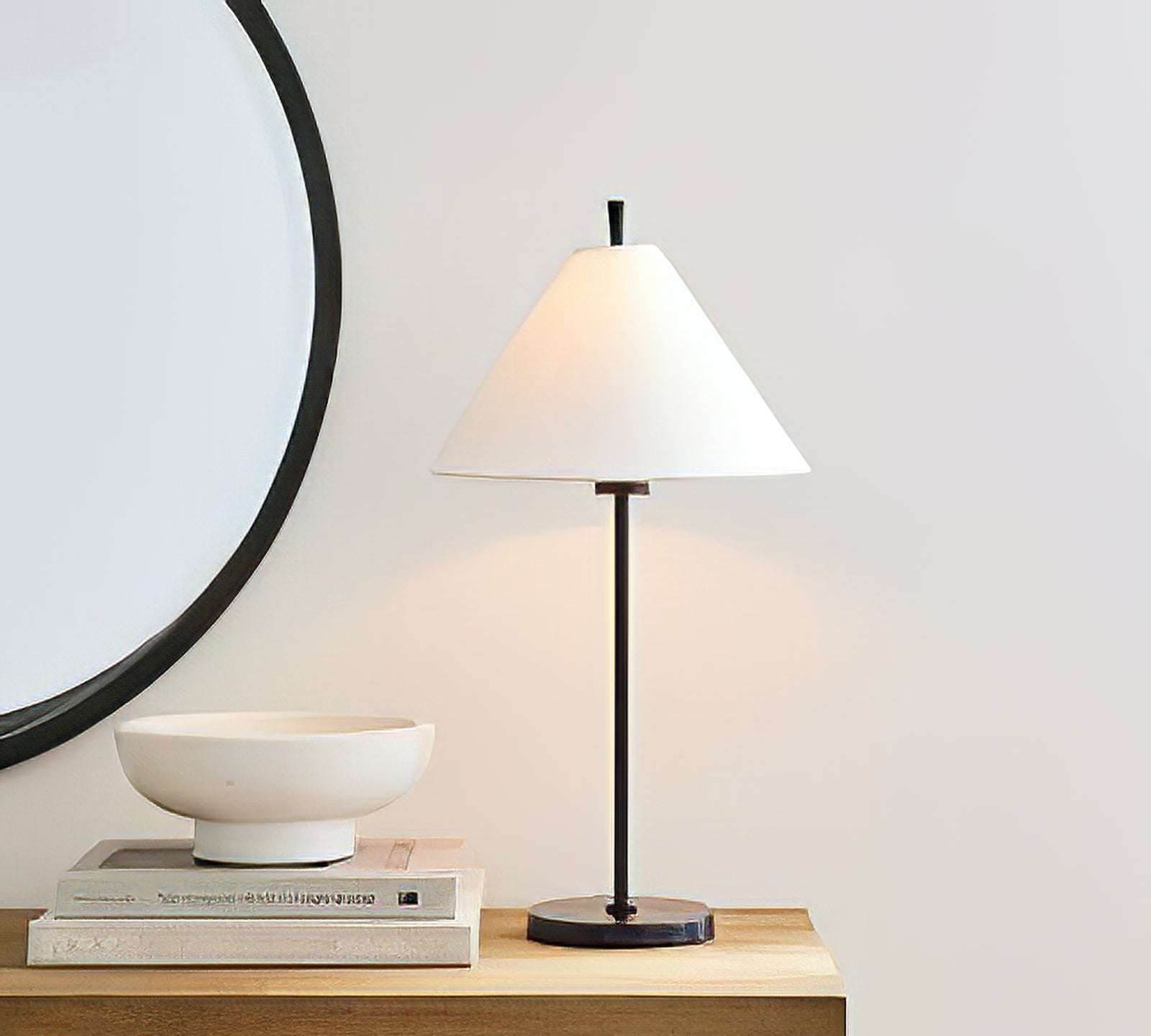 Liora Elegant Cone Table Lamp-Neutral Decor