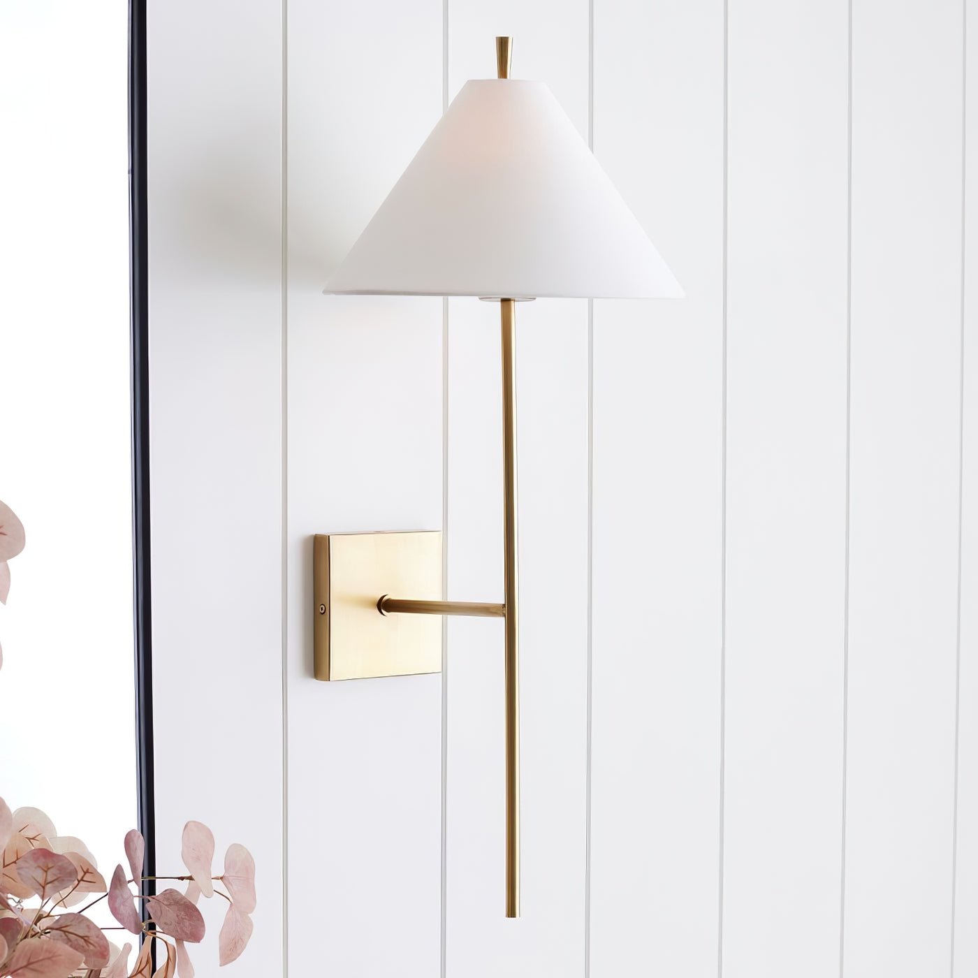 Teld Vintage Industrial Fabric Wall Light-Neutral Decor