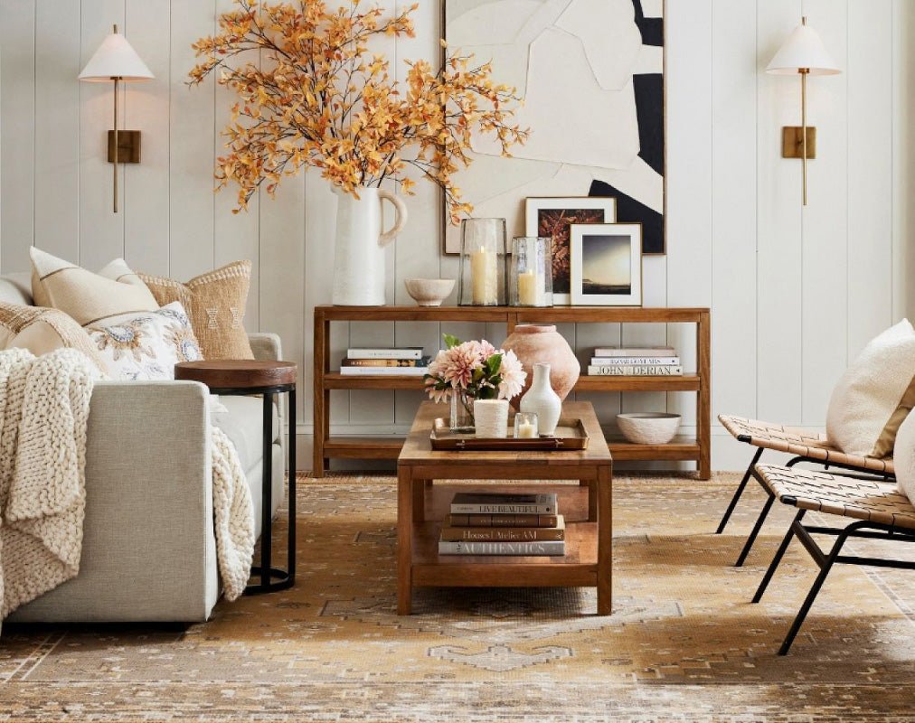 Teld Vintage Industrial Fabric Wall Light-Neutral Decor