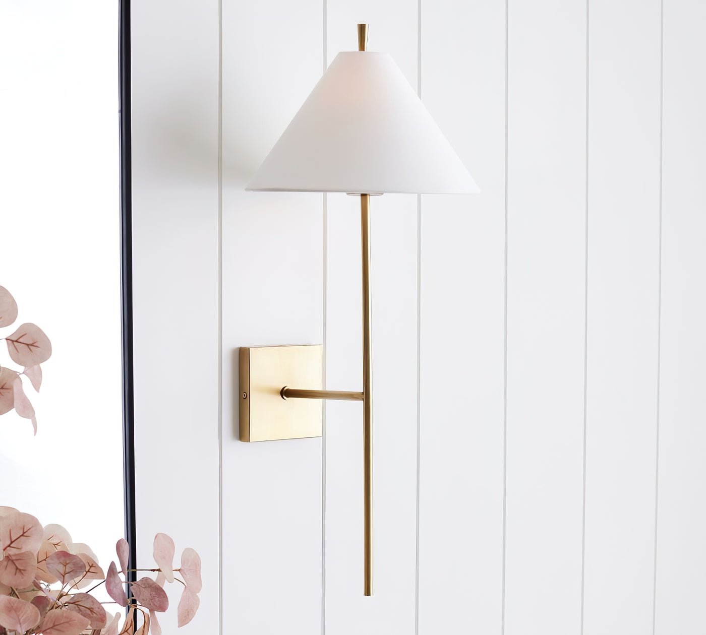 Teld Vintage Industrial Fabric Wall Light-Neutral Decor