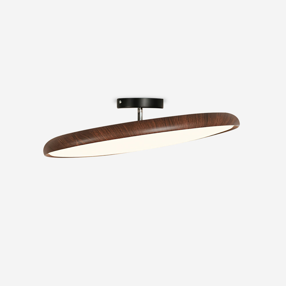 Aira Oval Semi-Flush Ceiling Light-Neutral Decor