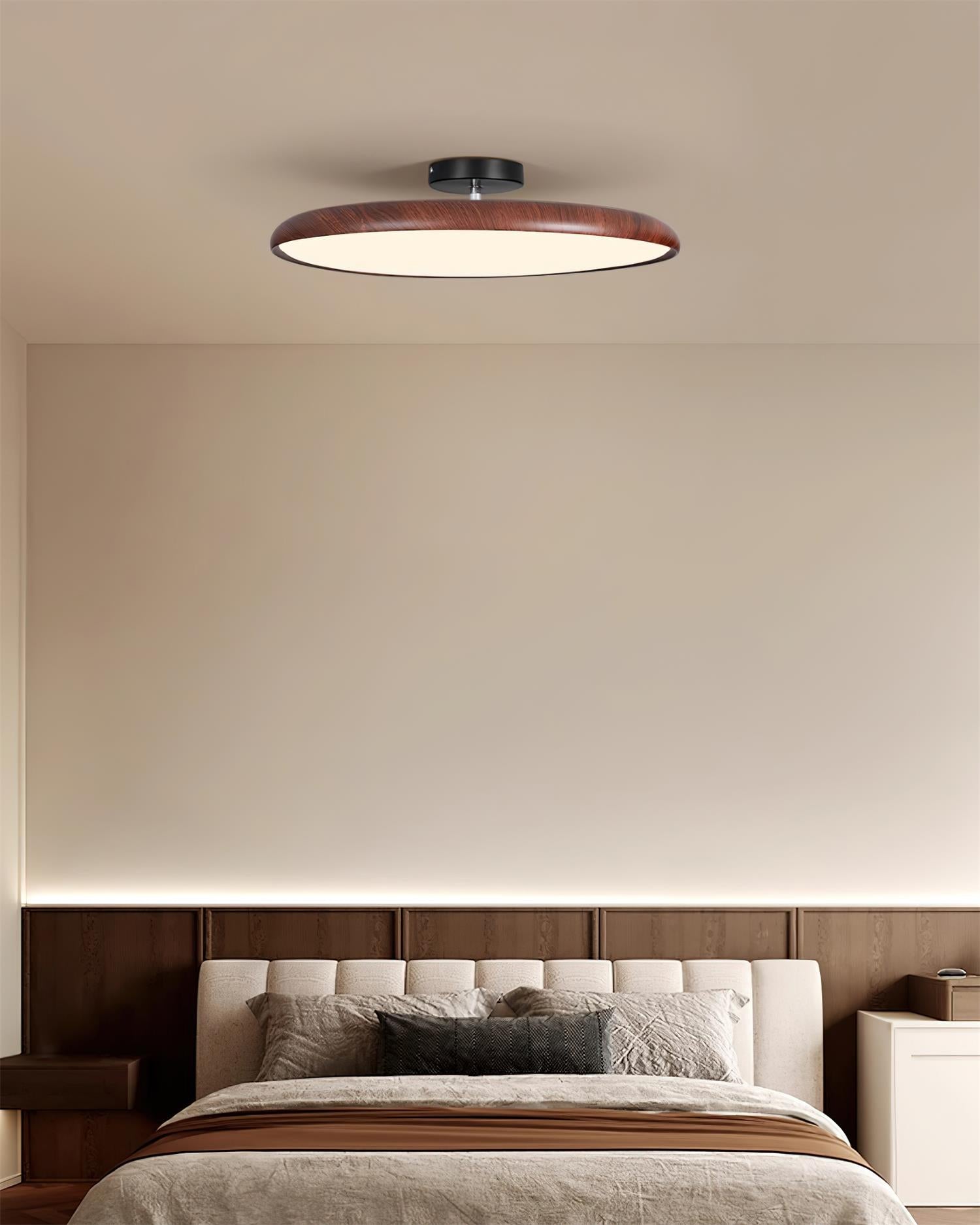 Aira Oval Semi-Flush Ceiling Light-Neutral Decor