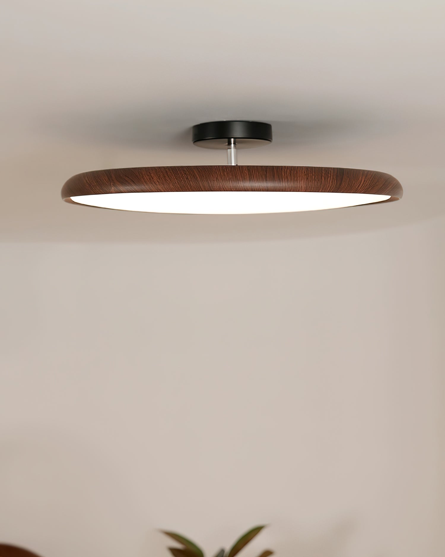 Aira Oval Semi-Flush Ceiling Light-Neutral Decor