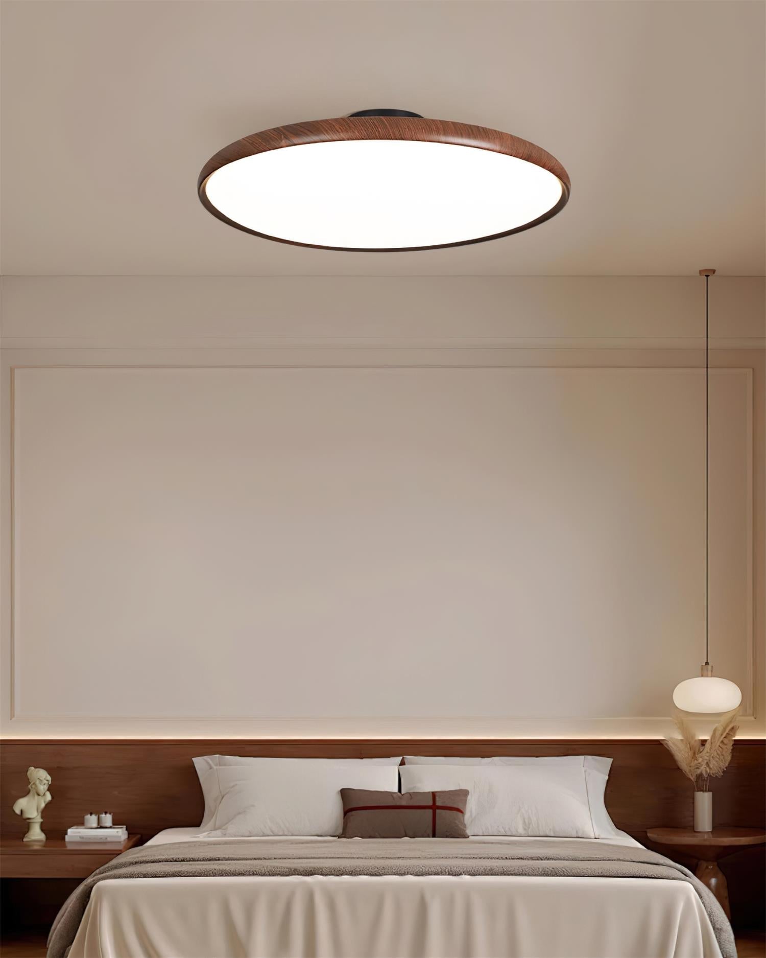 Aira Oval Semi-Flush Ceiling Light-Neutral Decor