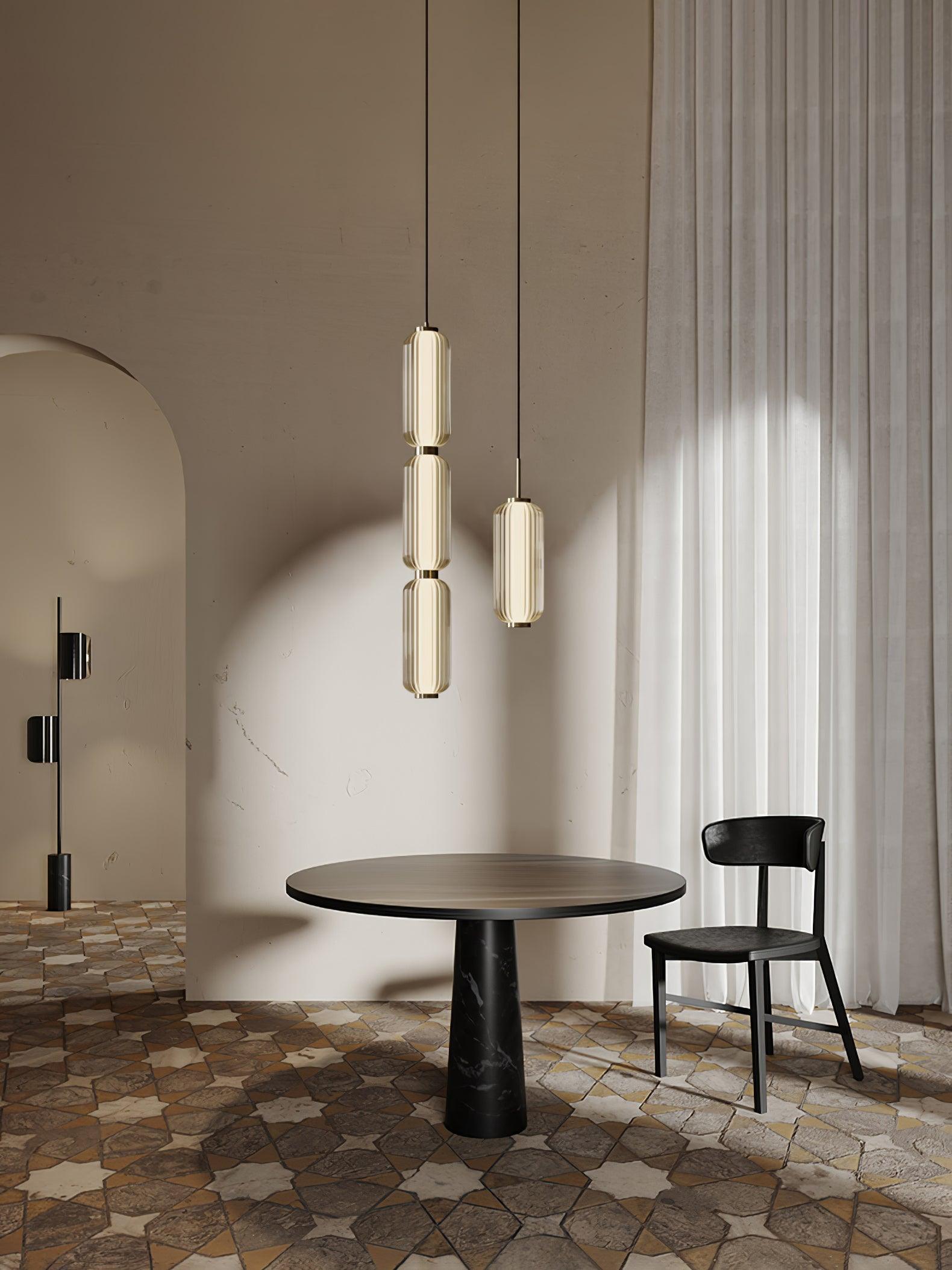 Cylindra Modern Glass Pendant Lamp-Neutral Decor