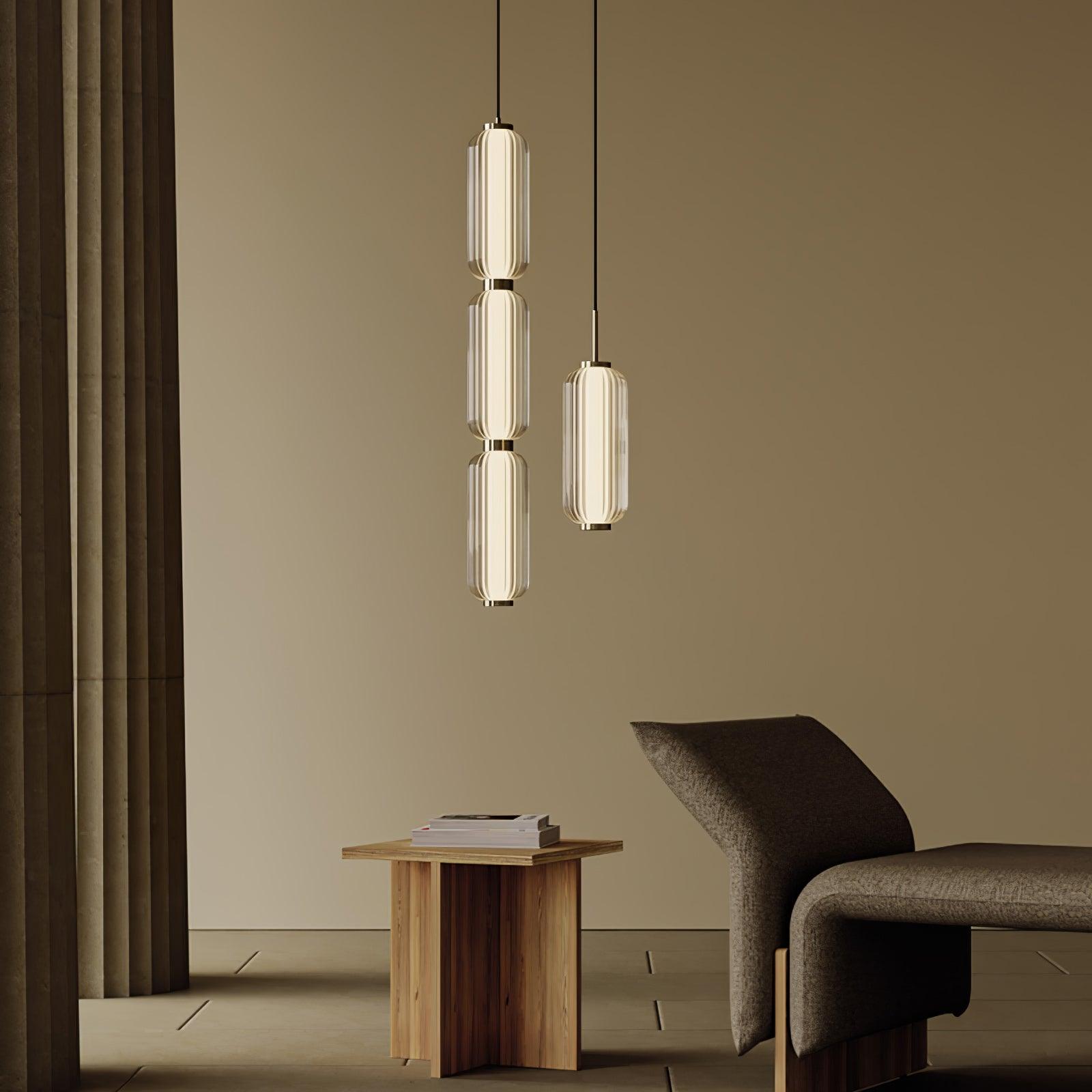 Cylindra Modern Glass Pendant Lamp-Neutral Decor