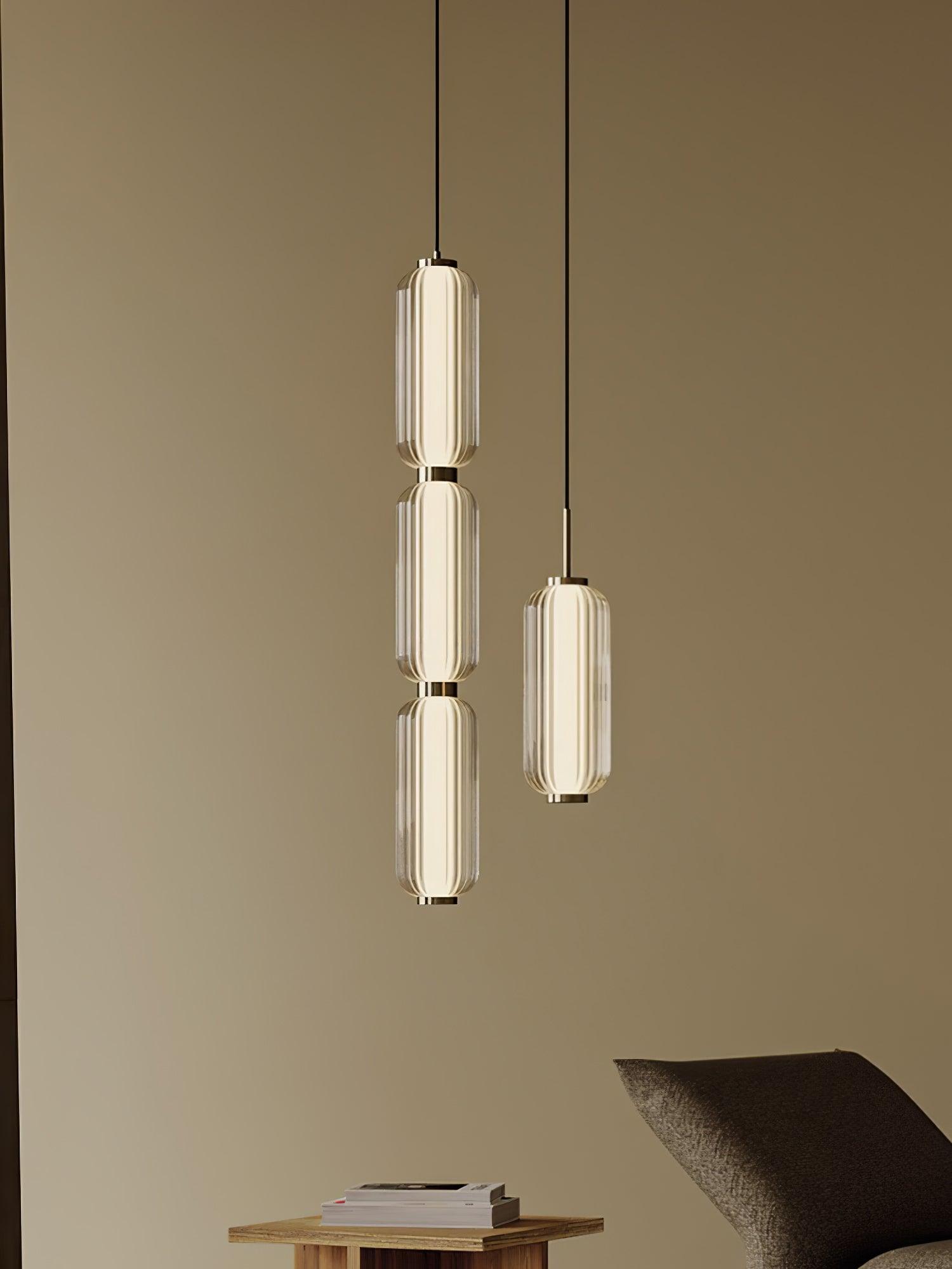 Cylindra Modern Glass Pendant Lamp-Neutral Decor