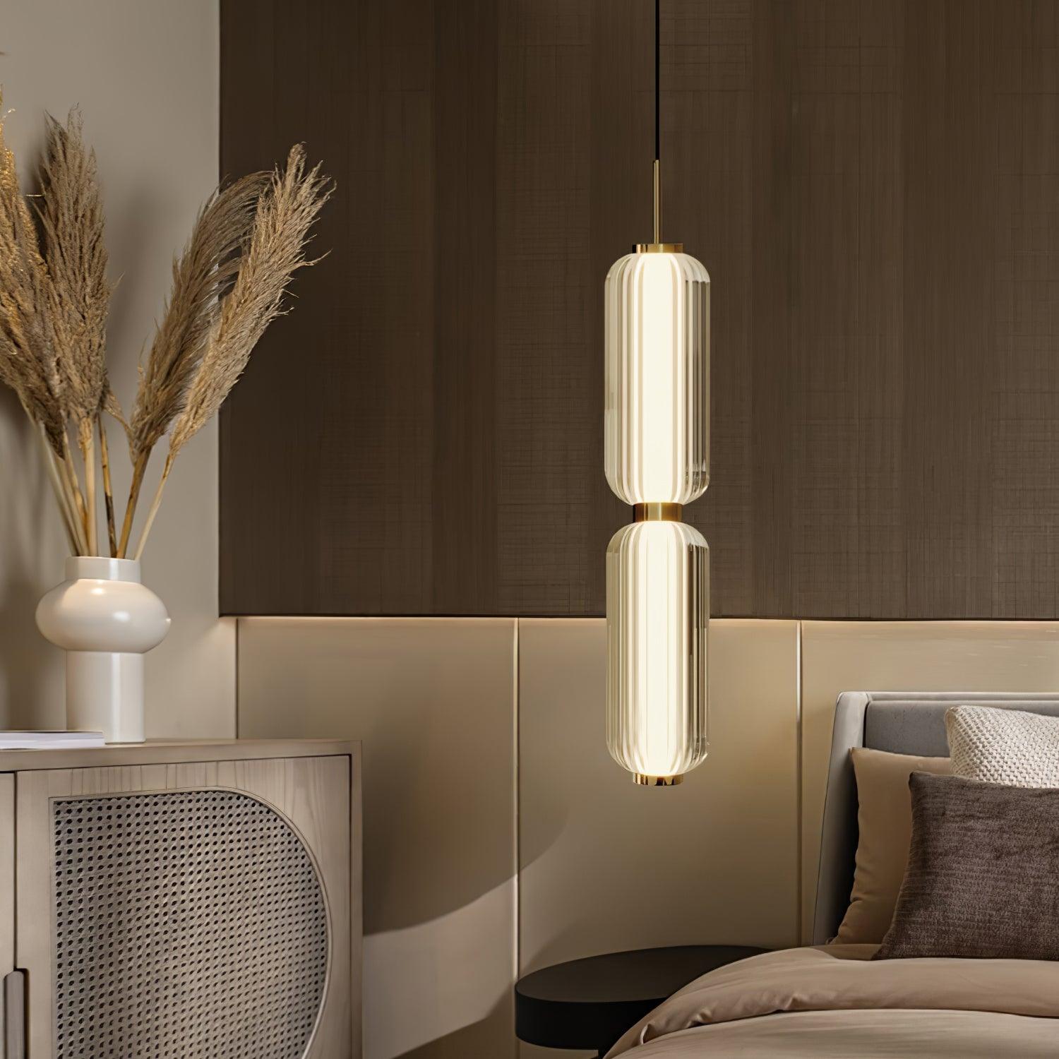 Cylindra Modern Glass Pendant Lamp-Neutral Decor