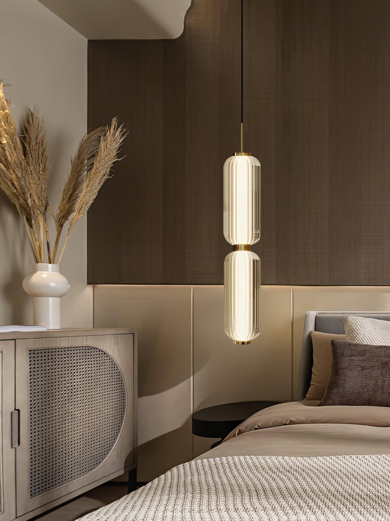 Cylindra Modern Glass Pendant Lamp-Neutral Decor