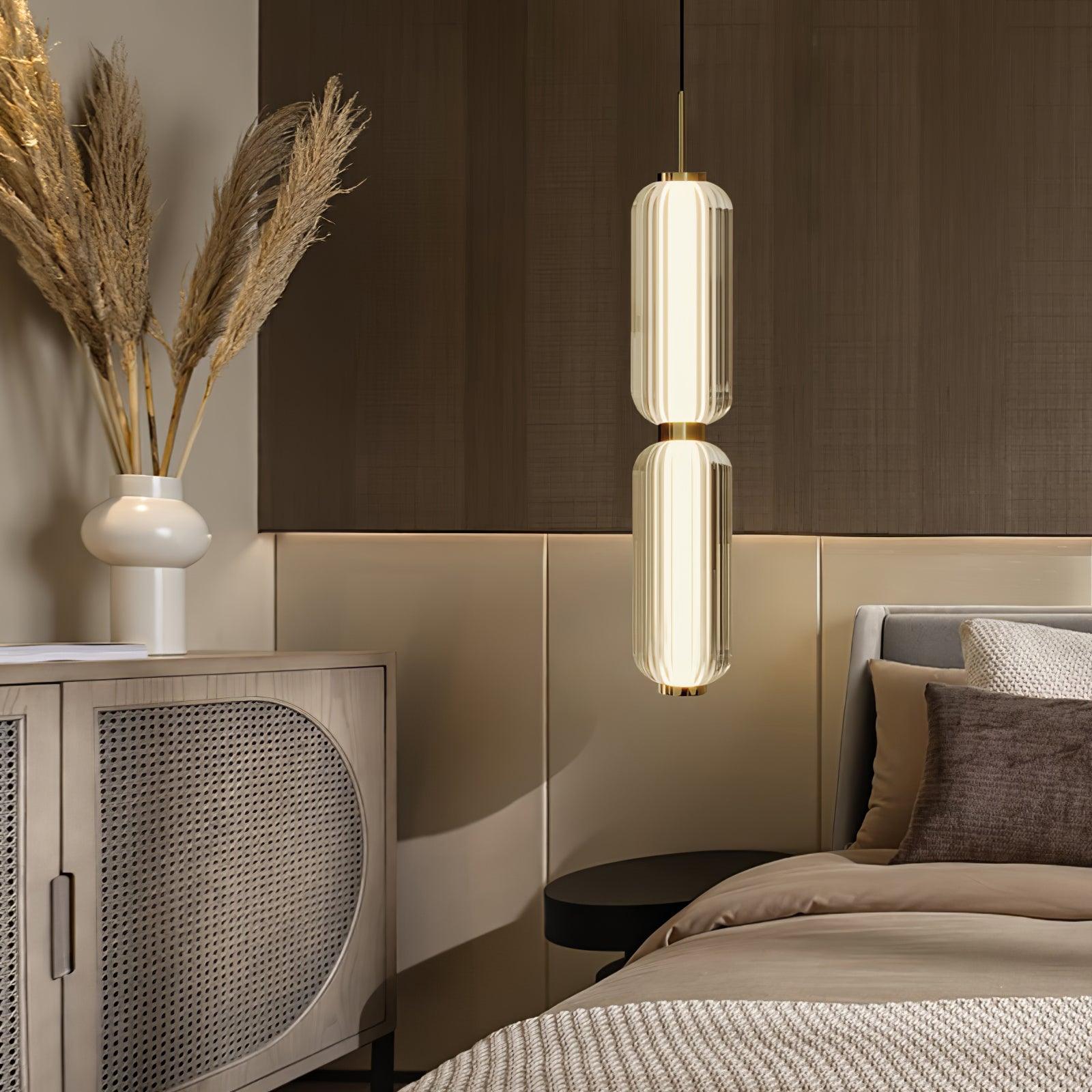 Cylindra Modern Glass Pendant Lamp-Neutral Decor