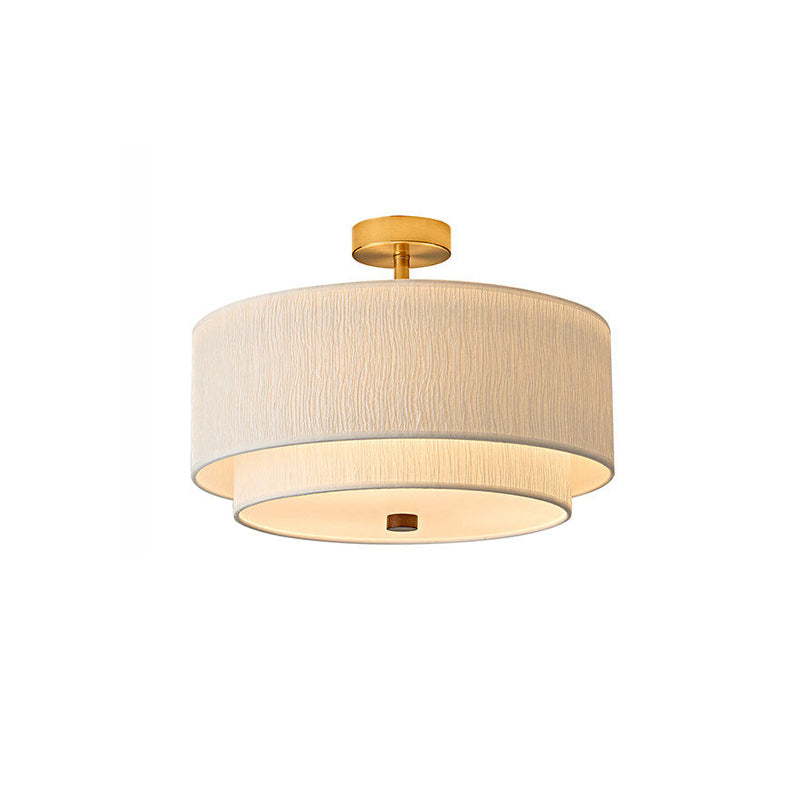 Full view of the Elodie Drum Semi Flush Mount on a white background.