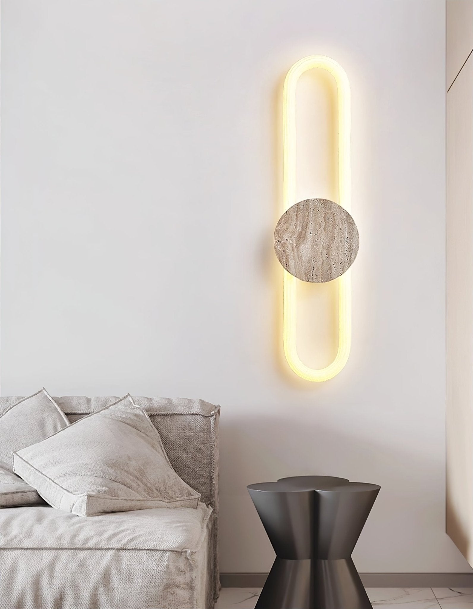 Mysolel Travertine Wall Light-Neutral Decor