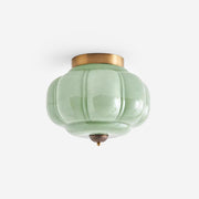 Elyra Green Glass Ceiling Lamp