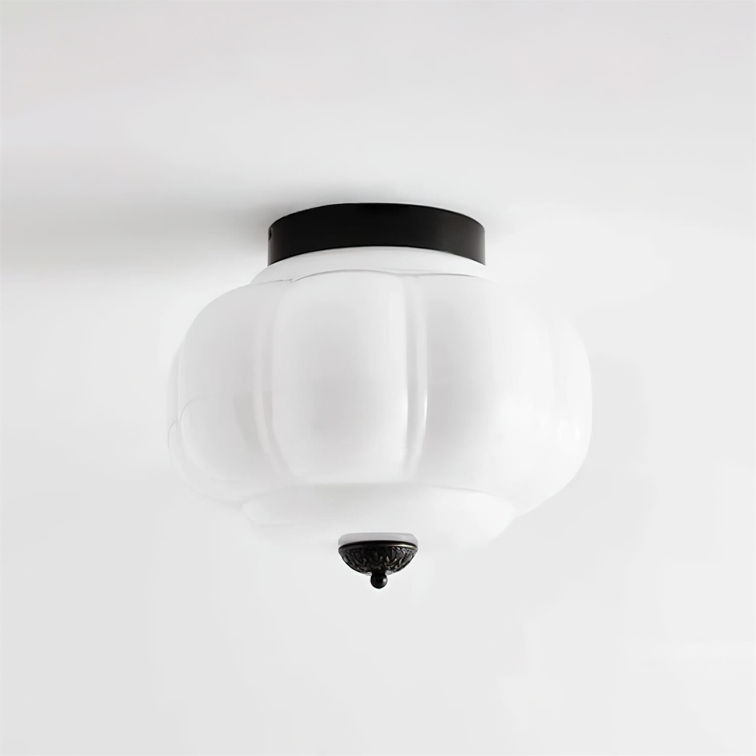 Selviro Ceiling Lamp Green Glass Brass Classic-Neutral Decor