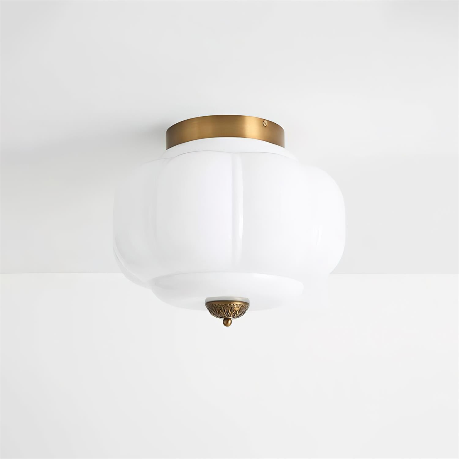 Selviro Ceiling Lamp Green Glass Brass Classic-Neutral Decor