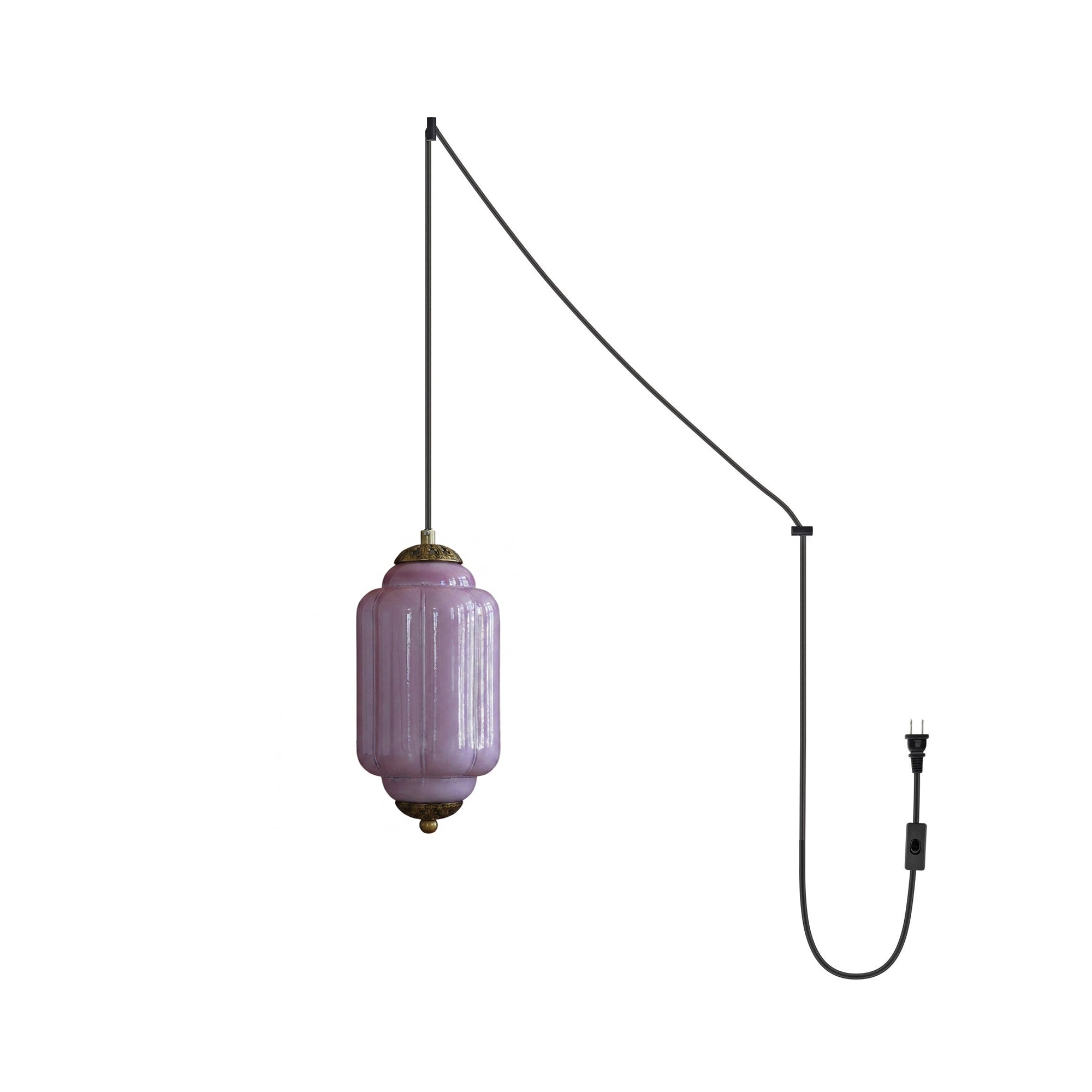 Verena Glass Plug In Pendant Light