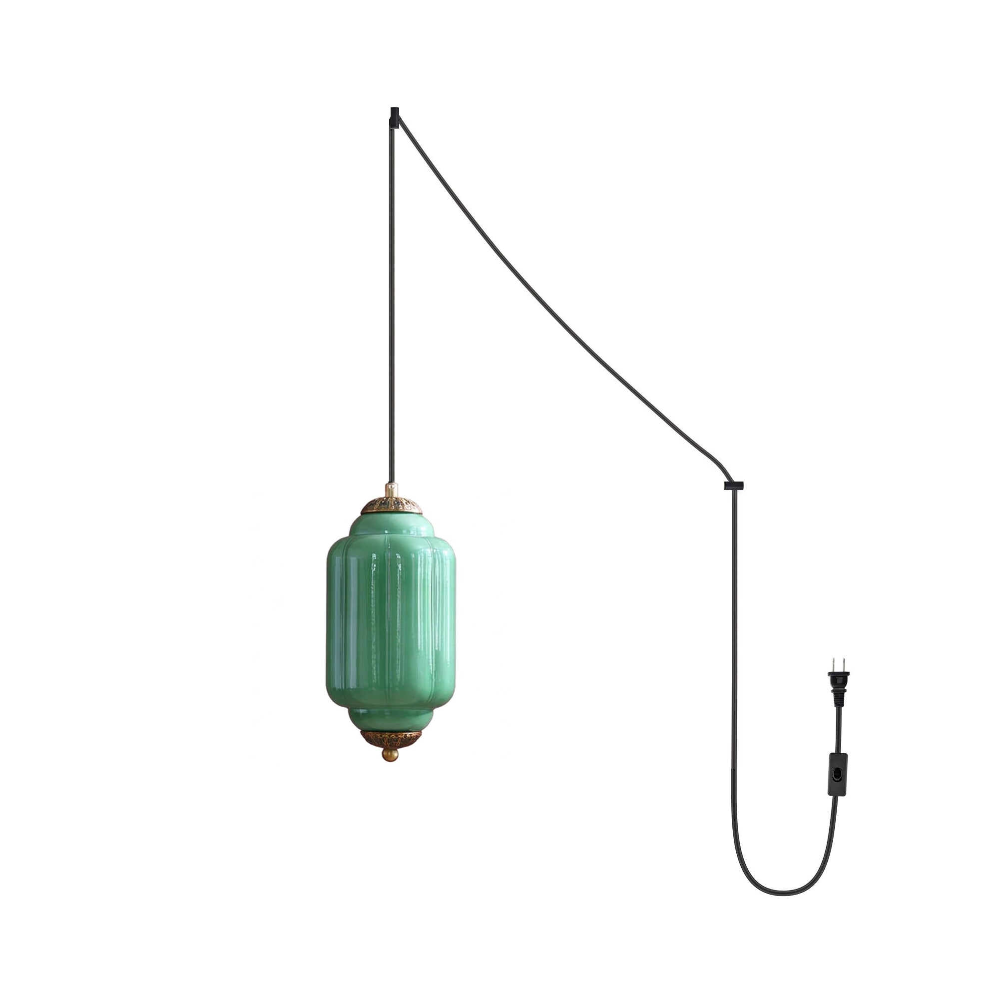 Verena Glass Plug In Pendant Light