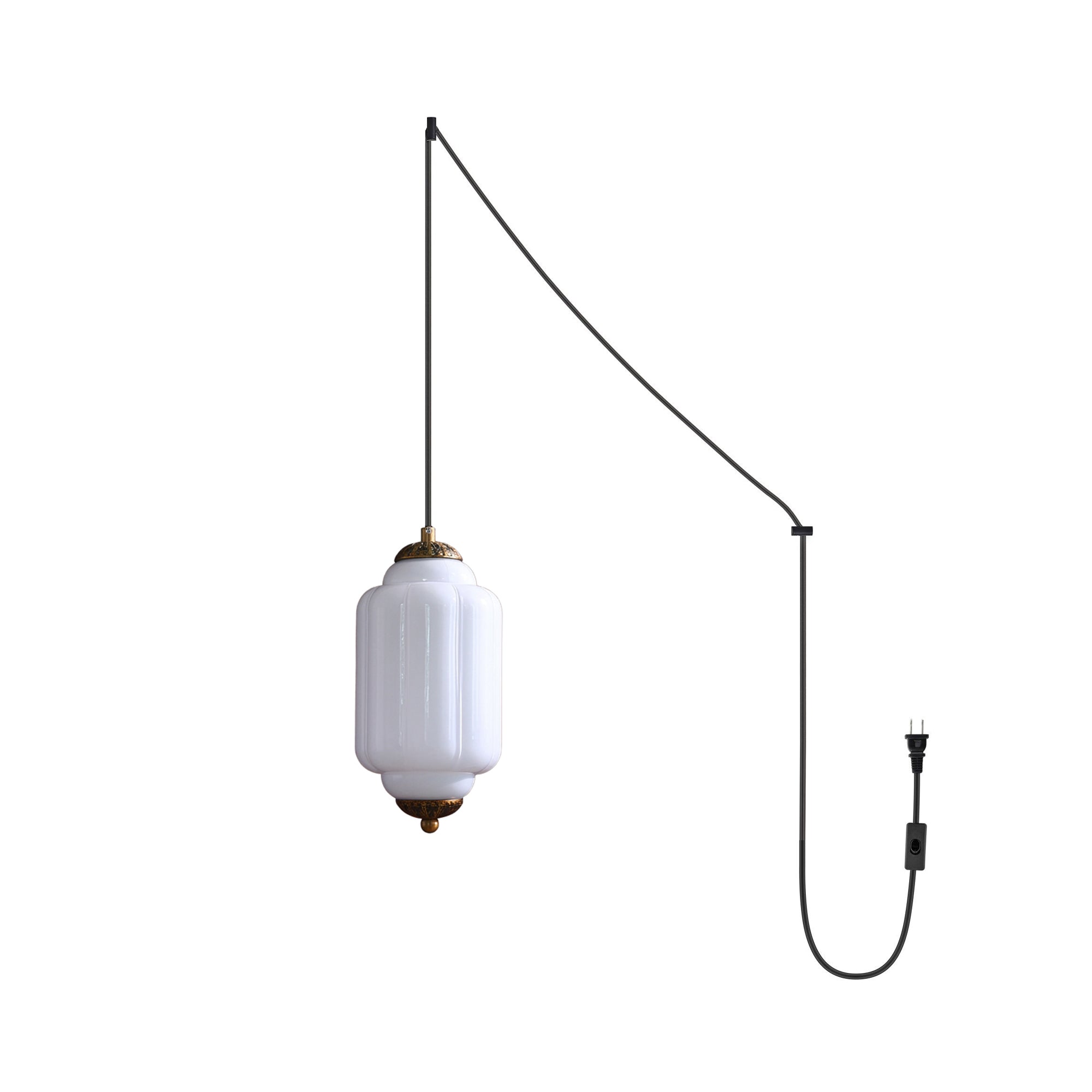 Verena Glass Plug In Pendant Light