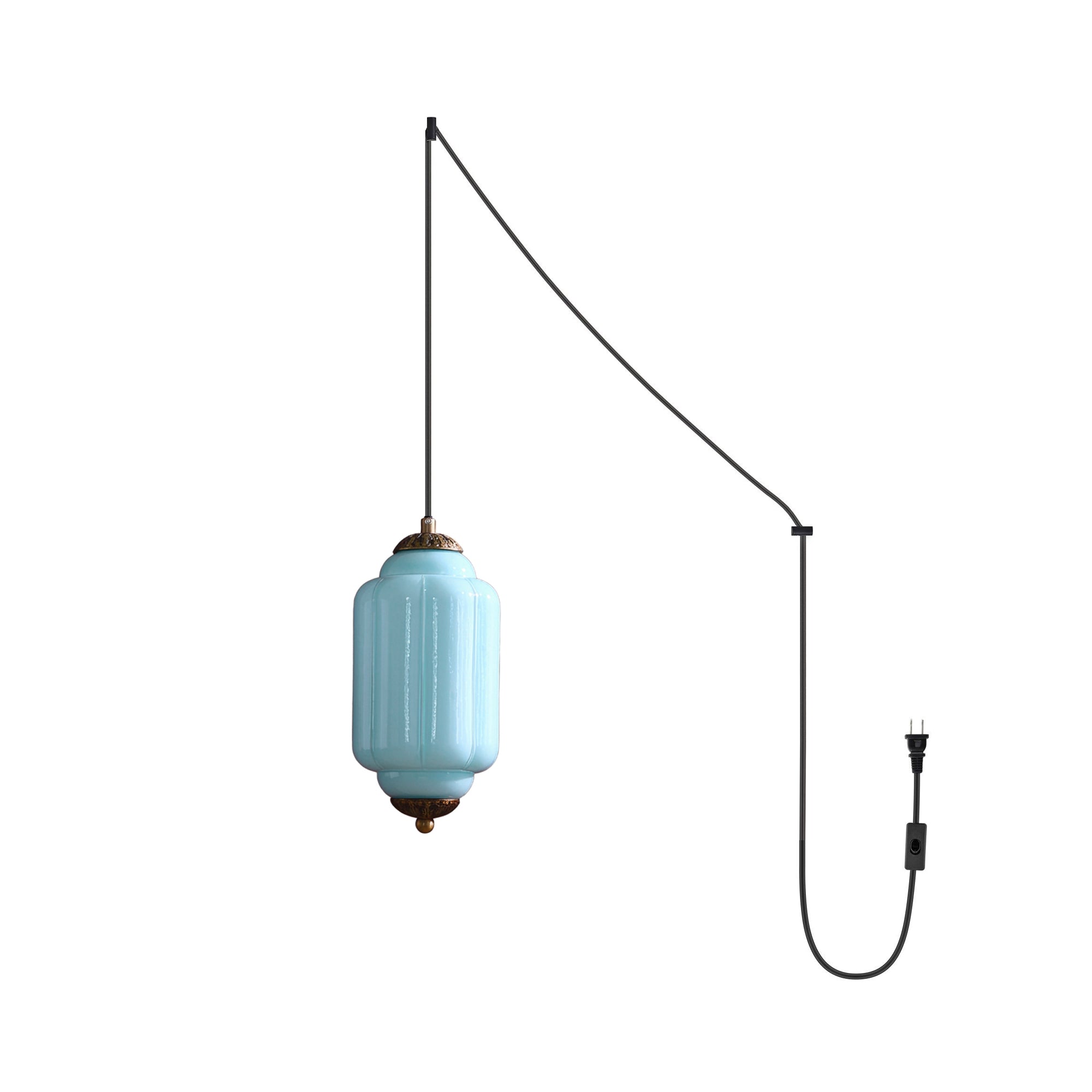 Verena Glass Plug In Pendant Light