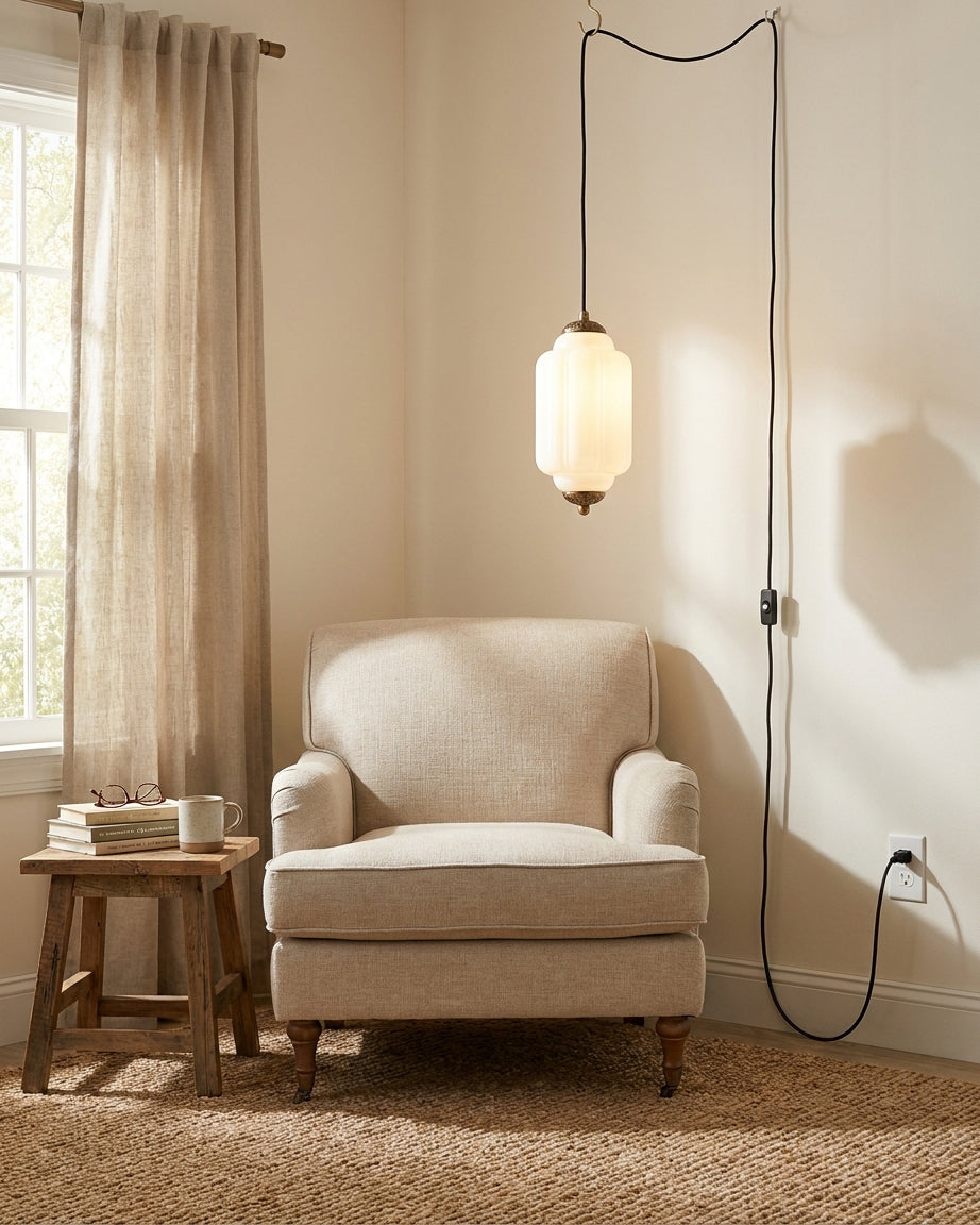 Verena Glass Plug In Pendant Light