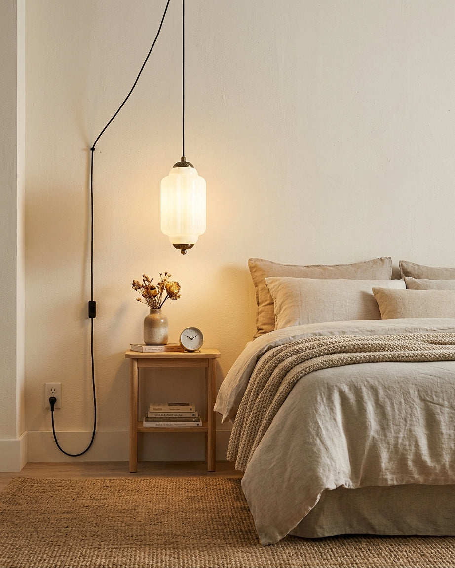 Verena Glass Plug In Pendant Light