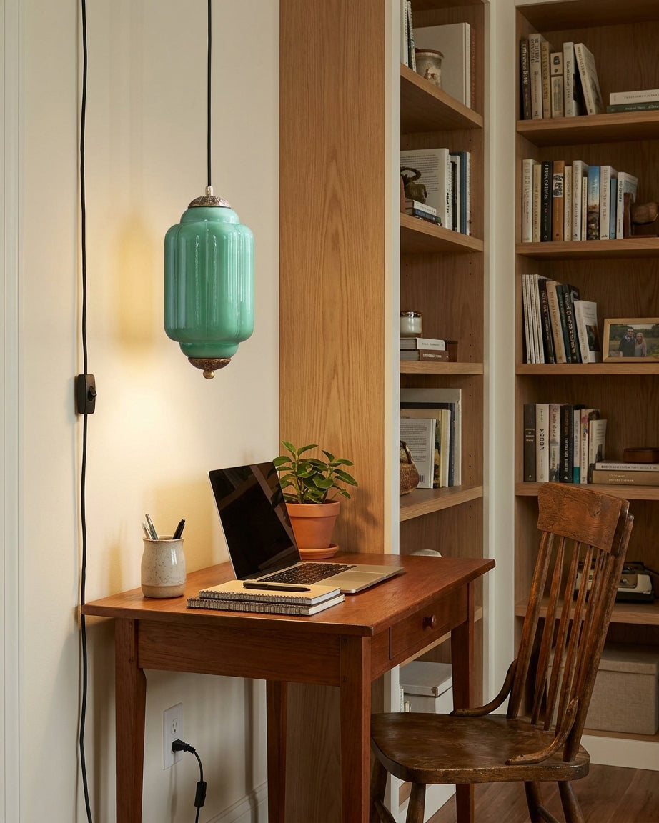 Verena Glass Plug In Pendant Light