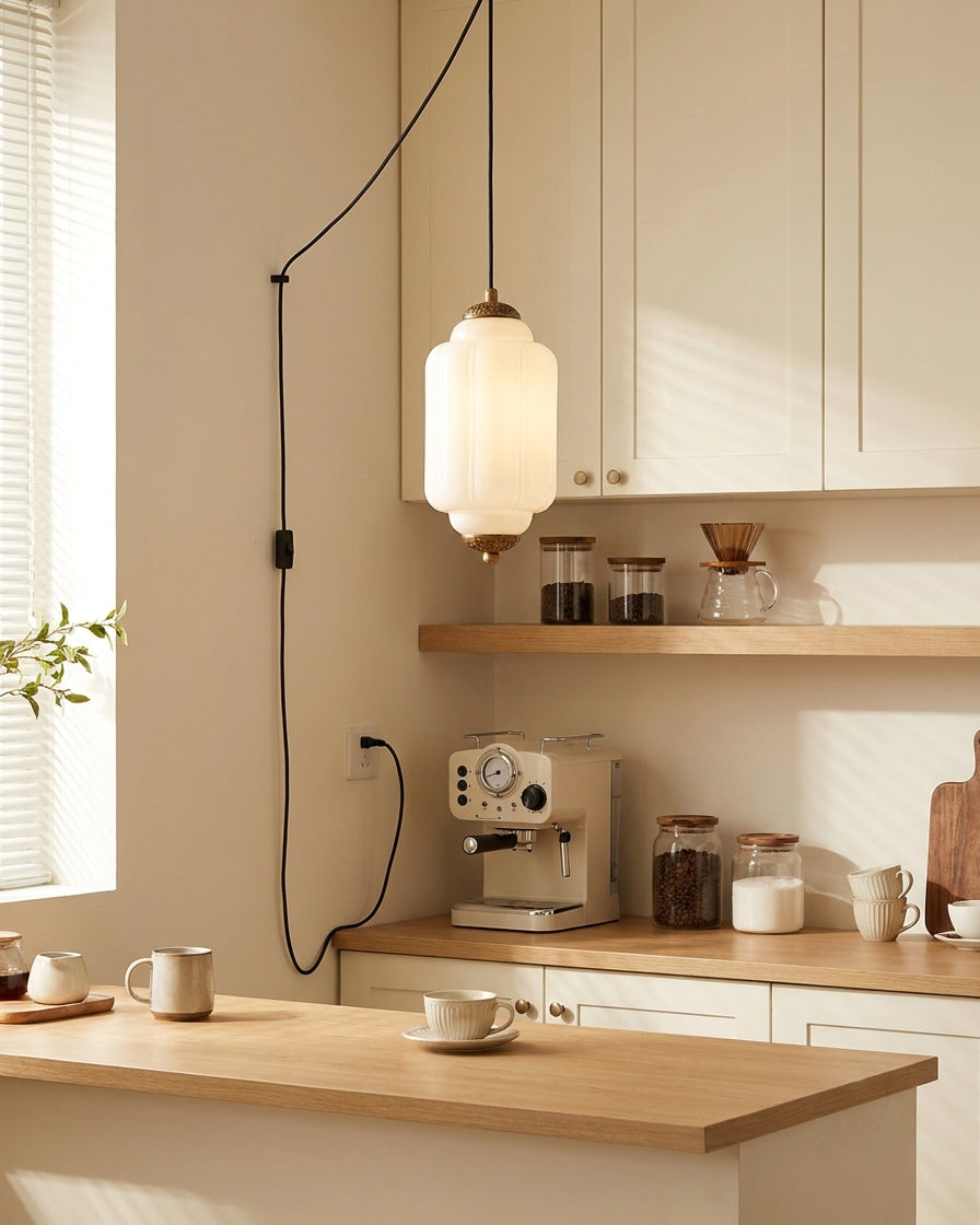 Verena Glass Plug In Pendant Light