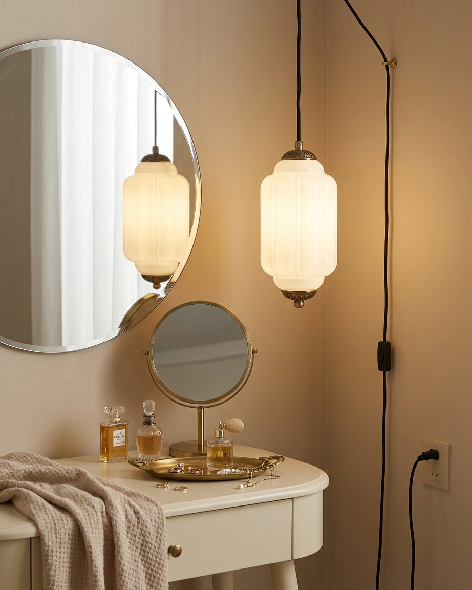 Verena Glass Plug In Pendant Light