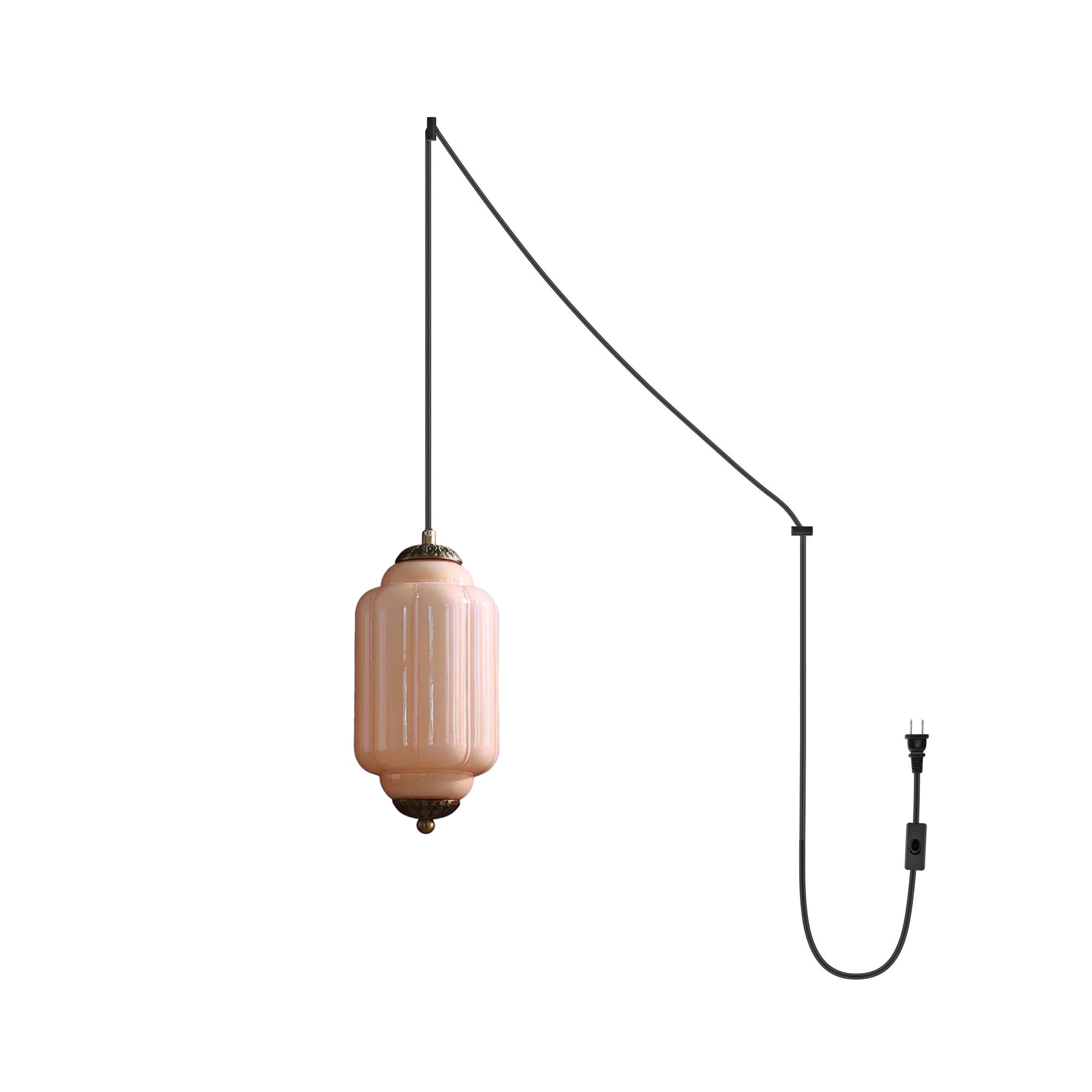 Verena Glass Plug In Pendant Light