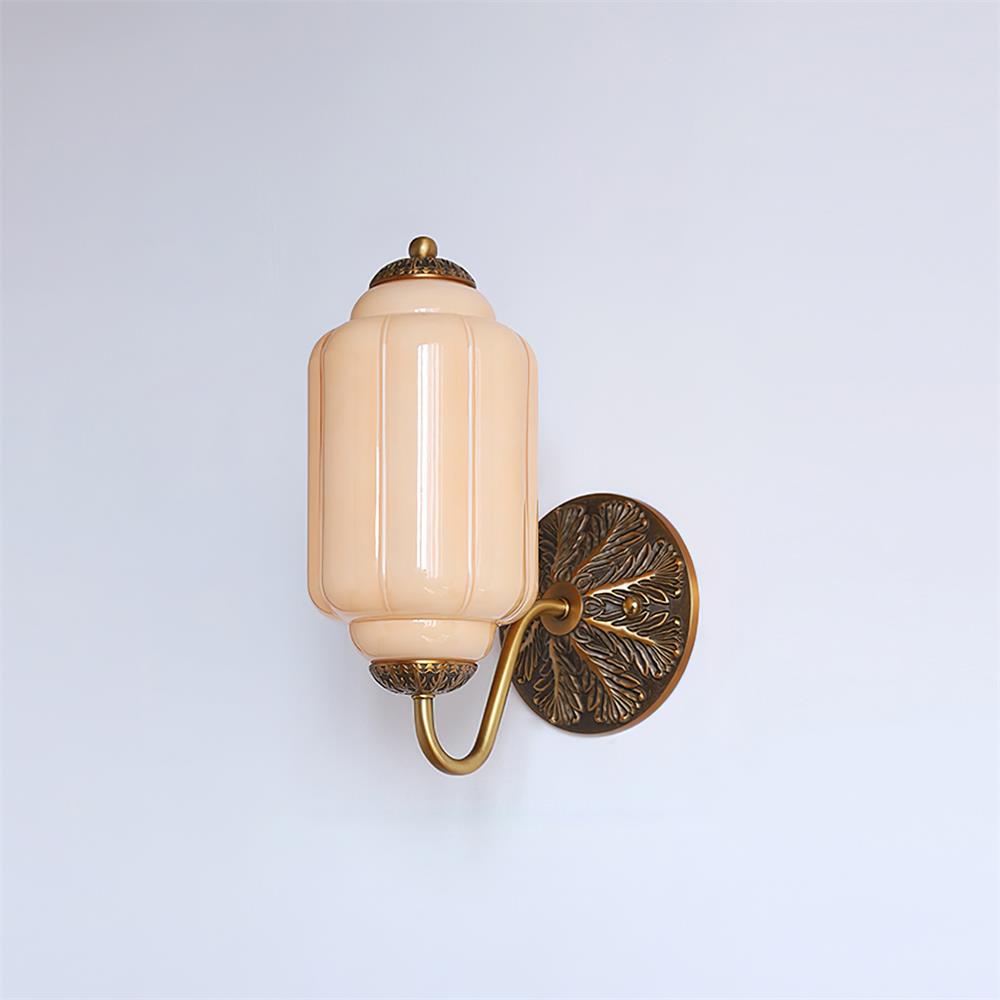 Melvane Vintage Pink Glass Wall Sconce