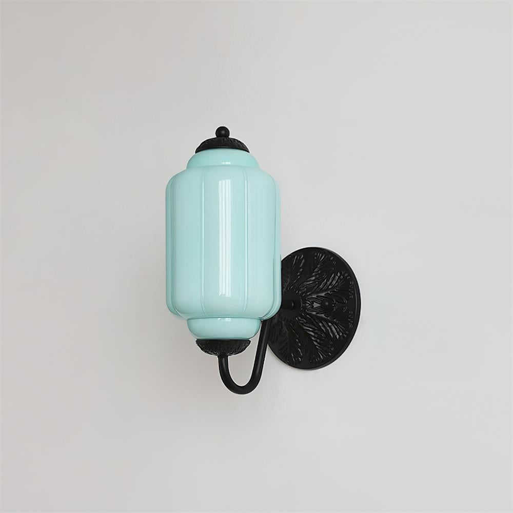 Melvane Vintage Pink Glass Wall Sconce