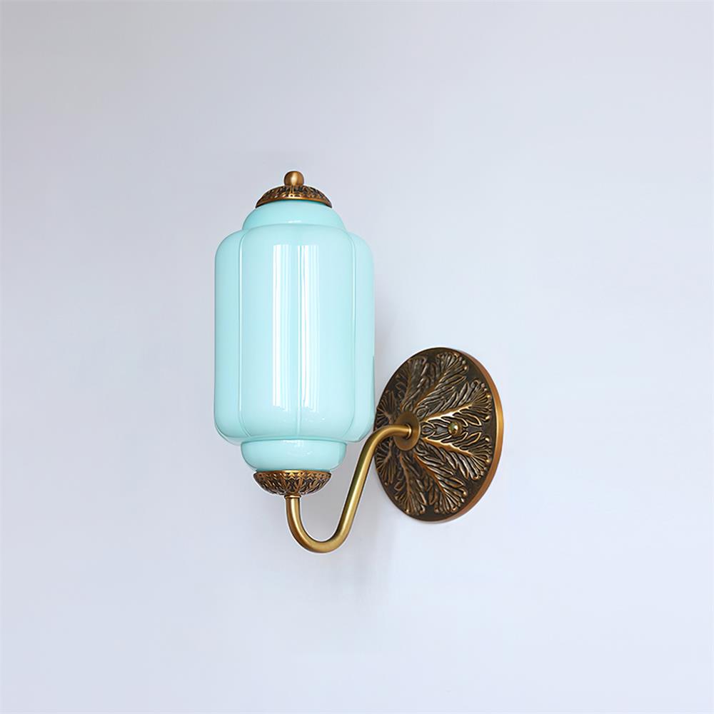 Melvane Vintage Pink Glass Wall Sconce