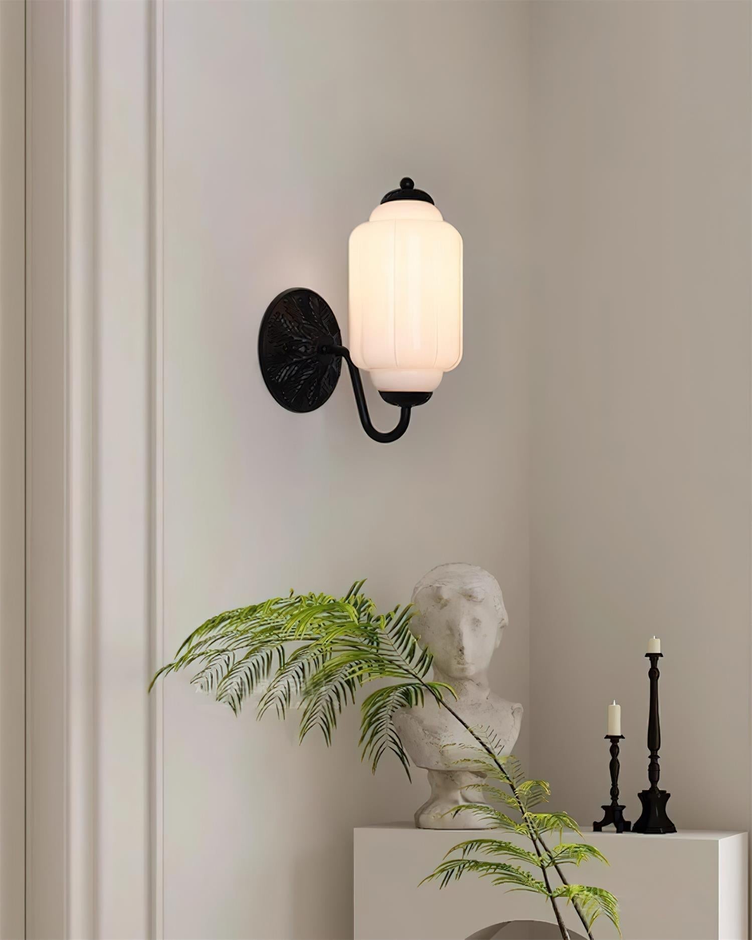 Melvane Vintage Pink Glass Wall Sconce
