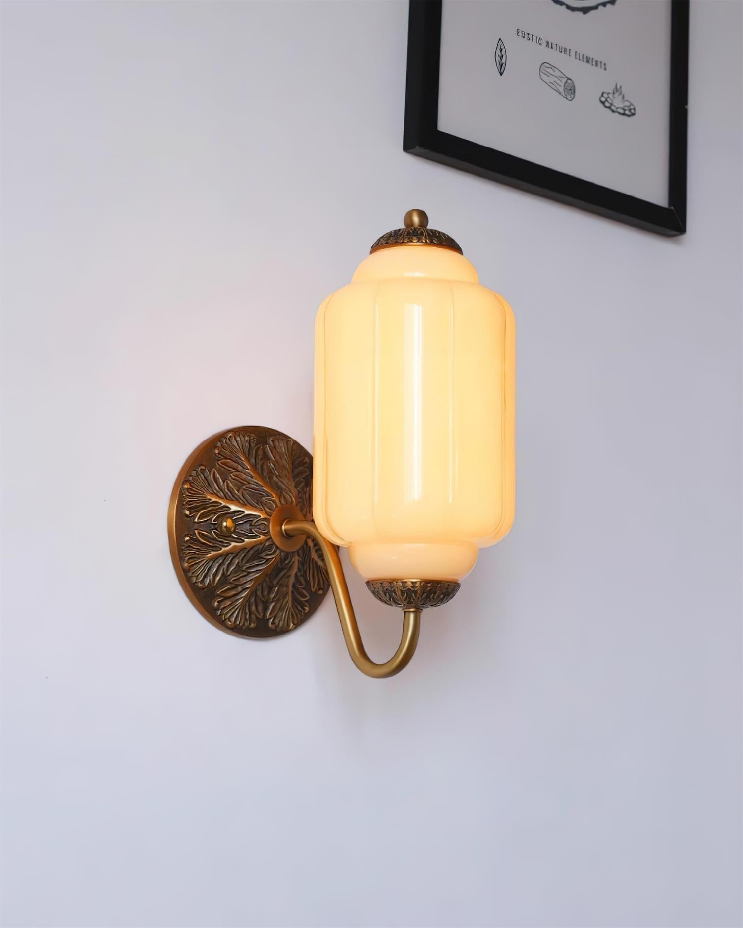 Melvane Vintage Pink Glass Wall Sconce