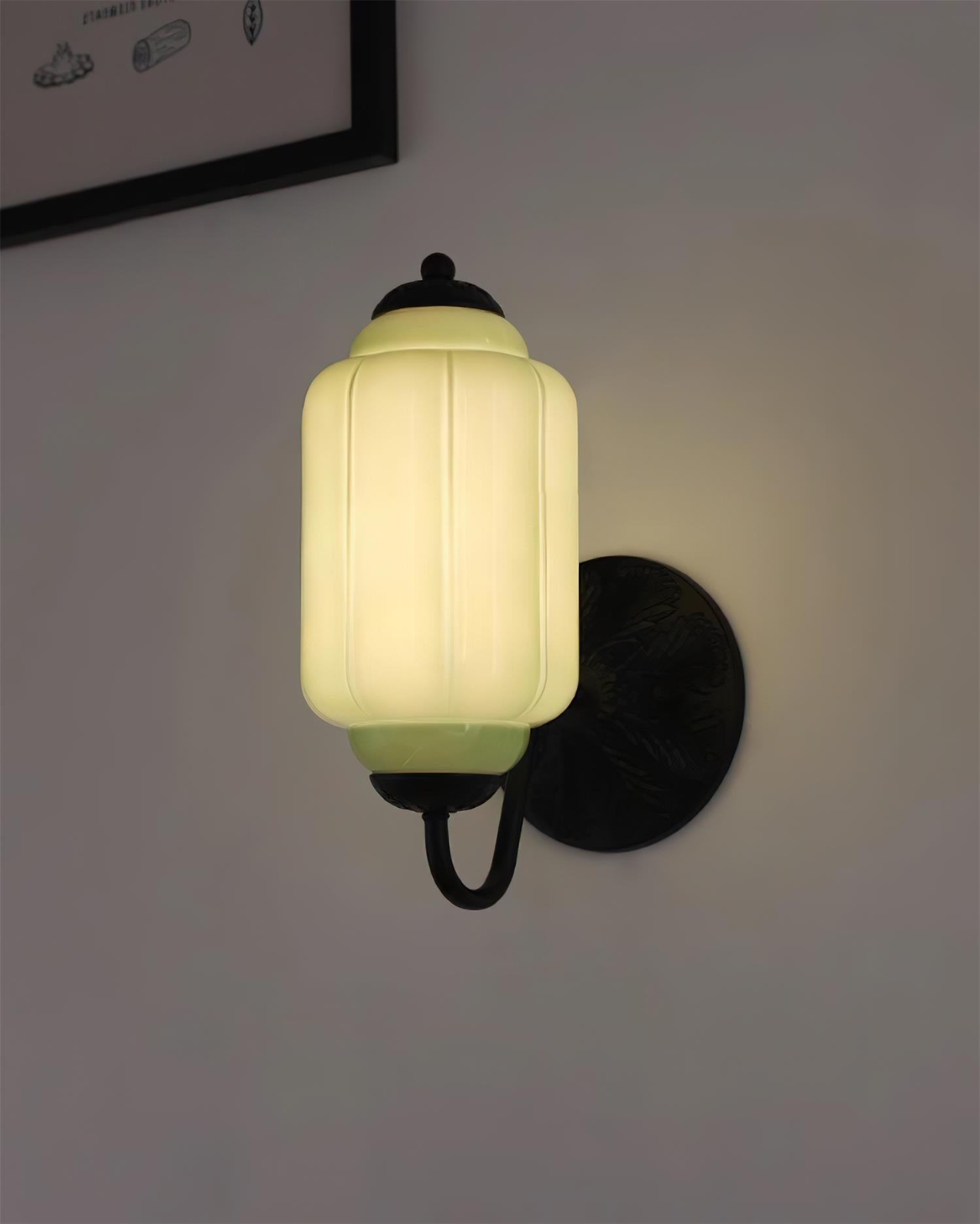 Melvane Vintage Pink Glass Wall Sconce