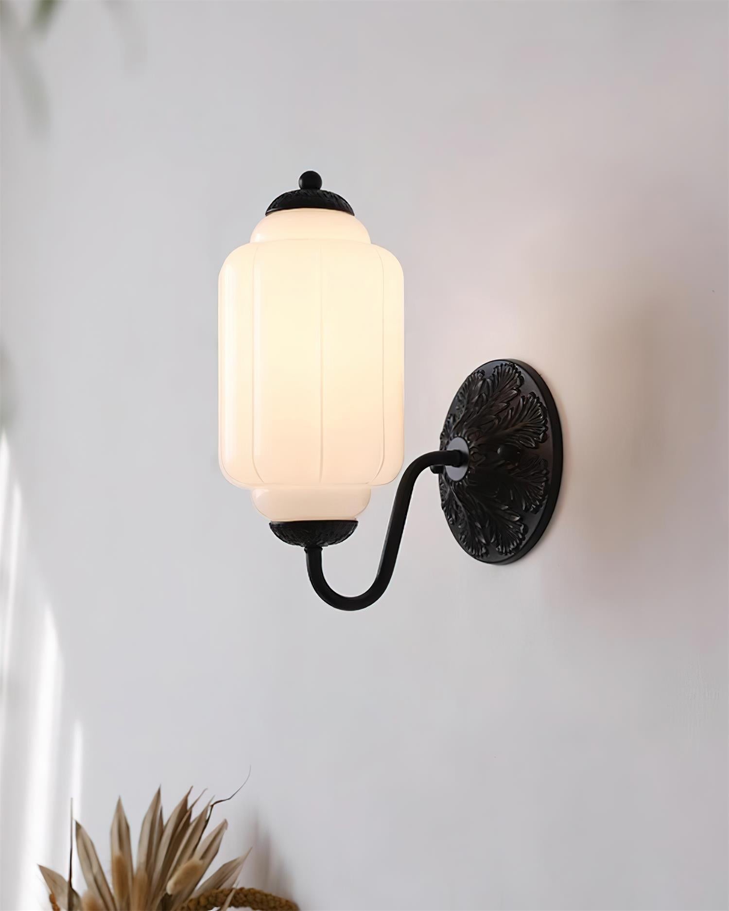 Melvane Vintage Pink Glass Wall Sconce