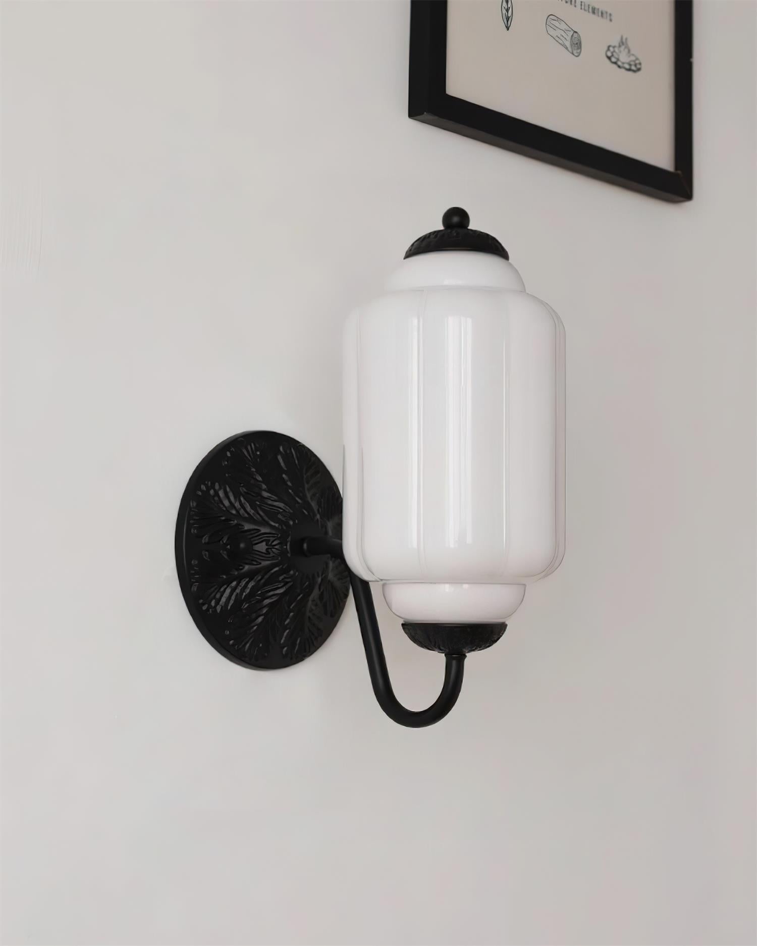 Melvane Vintage Pink Glass Wall Sconce